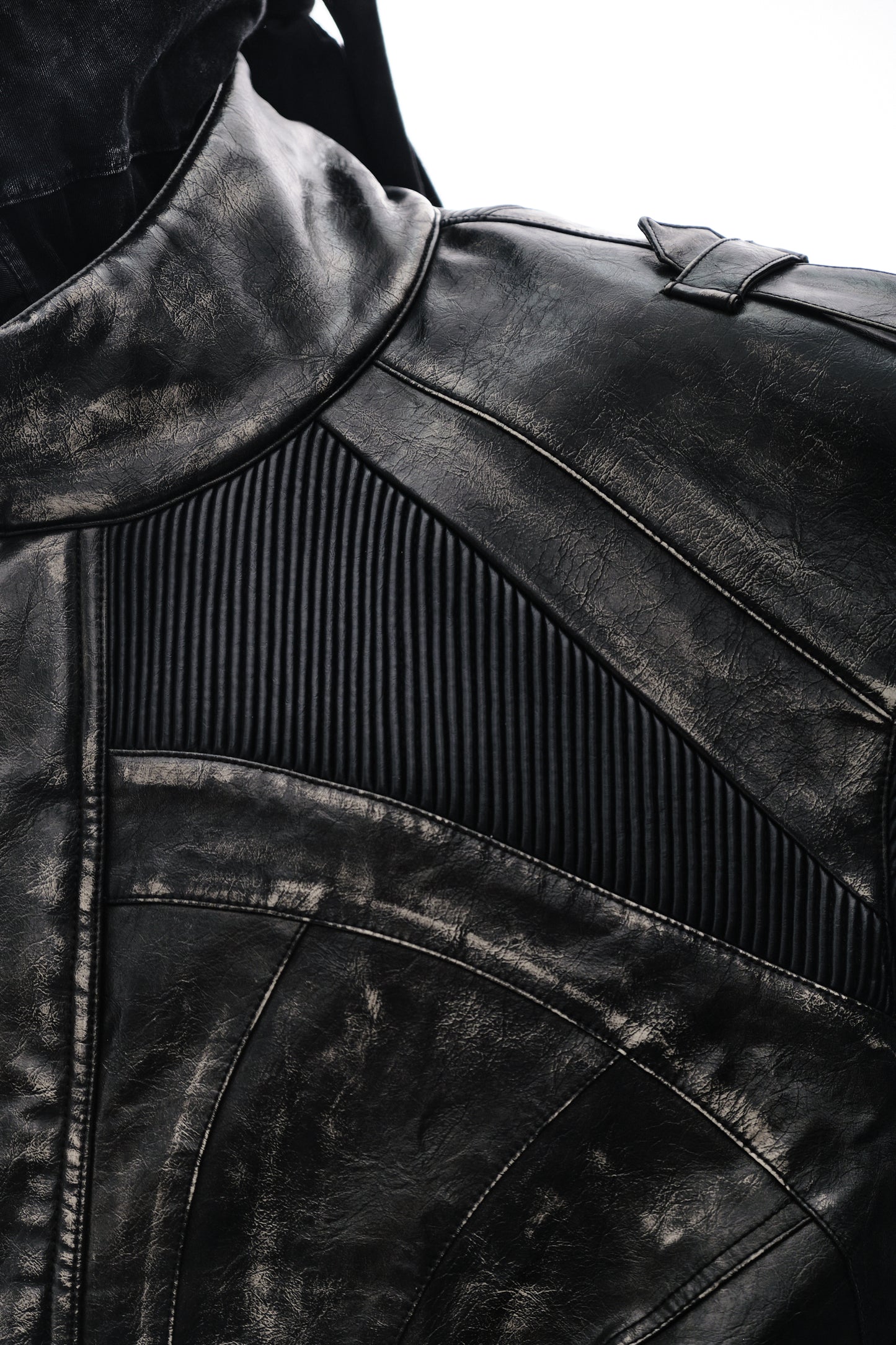 Vintage leather biker jacket