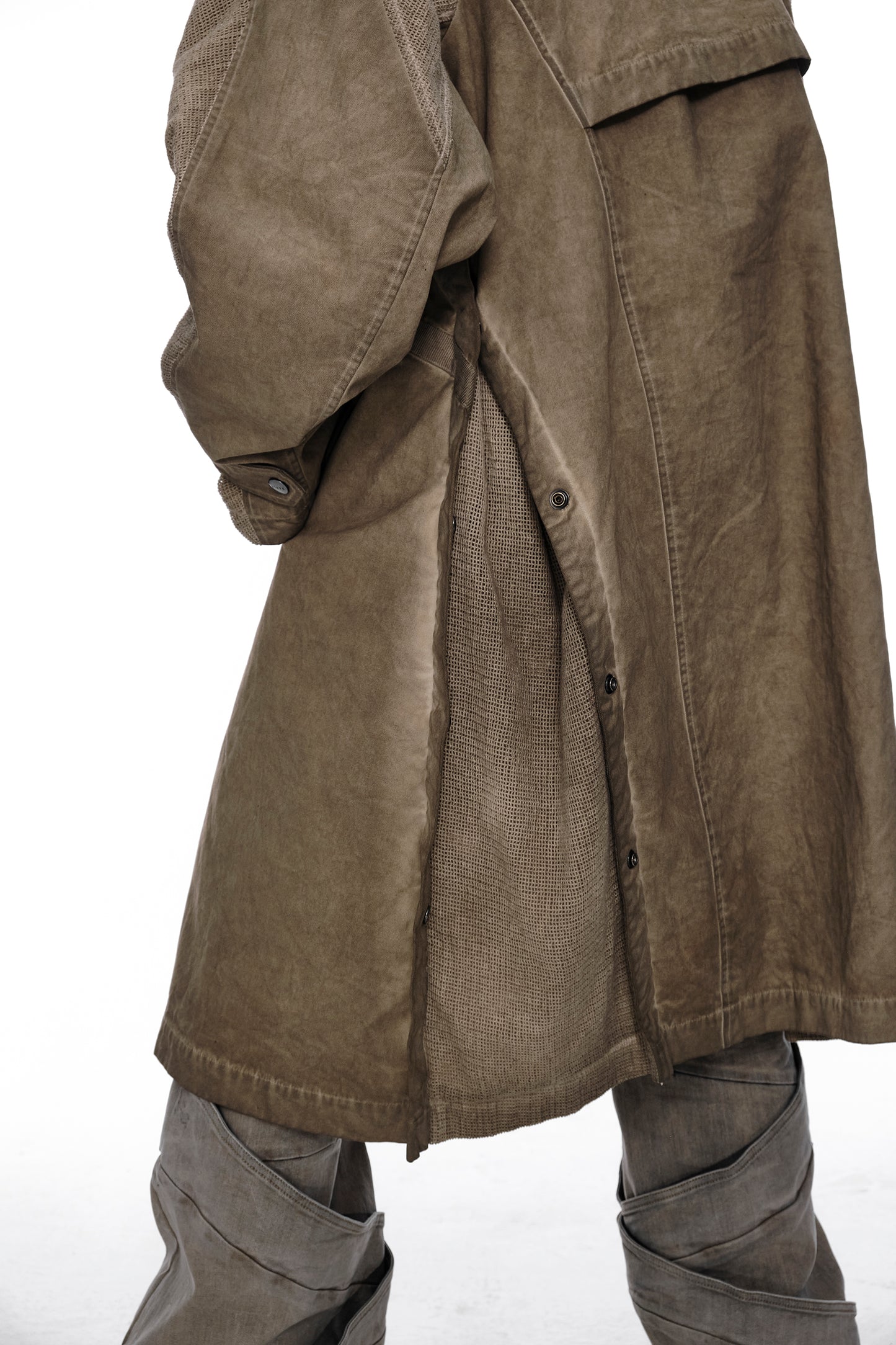 Distressed Trench Coat