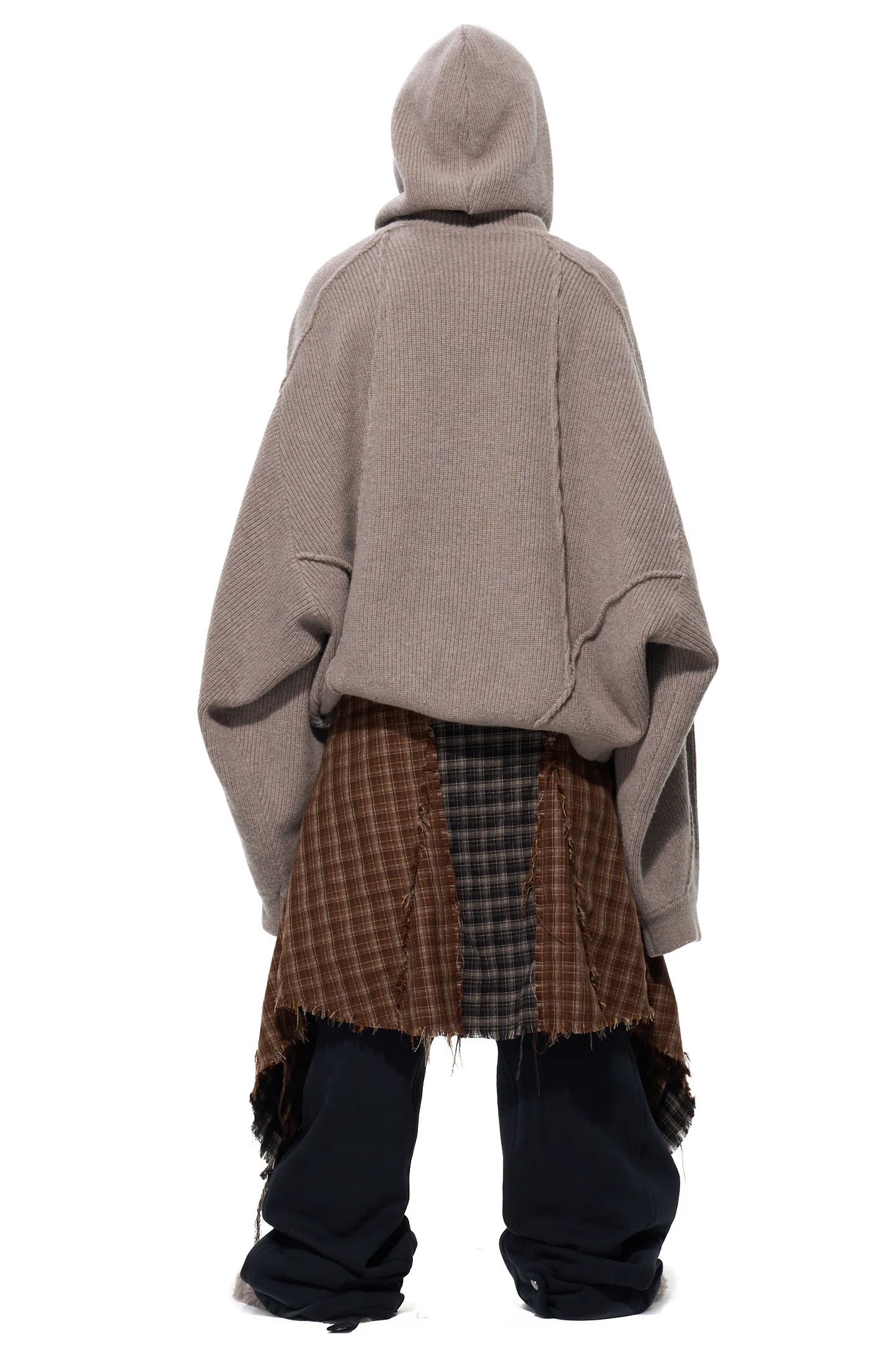 Hooded Oversized Knit Sweatshirt