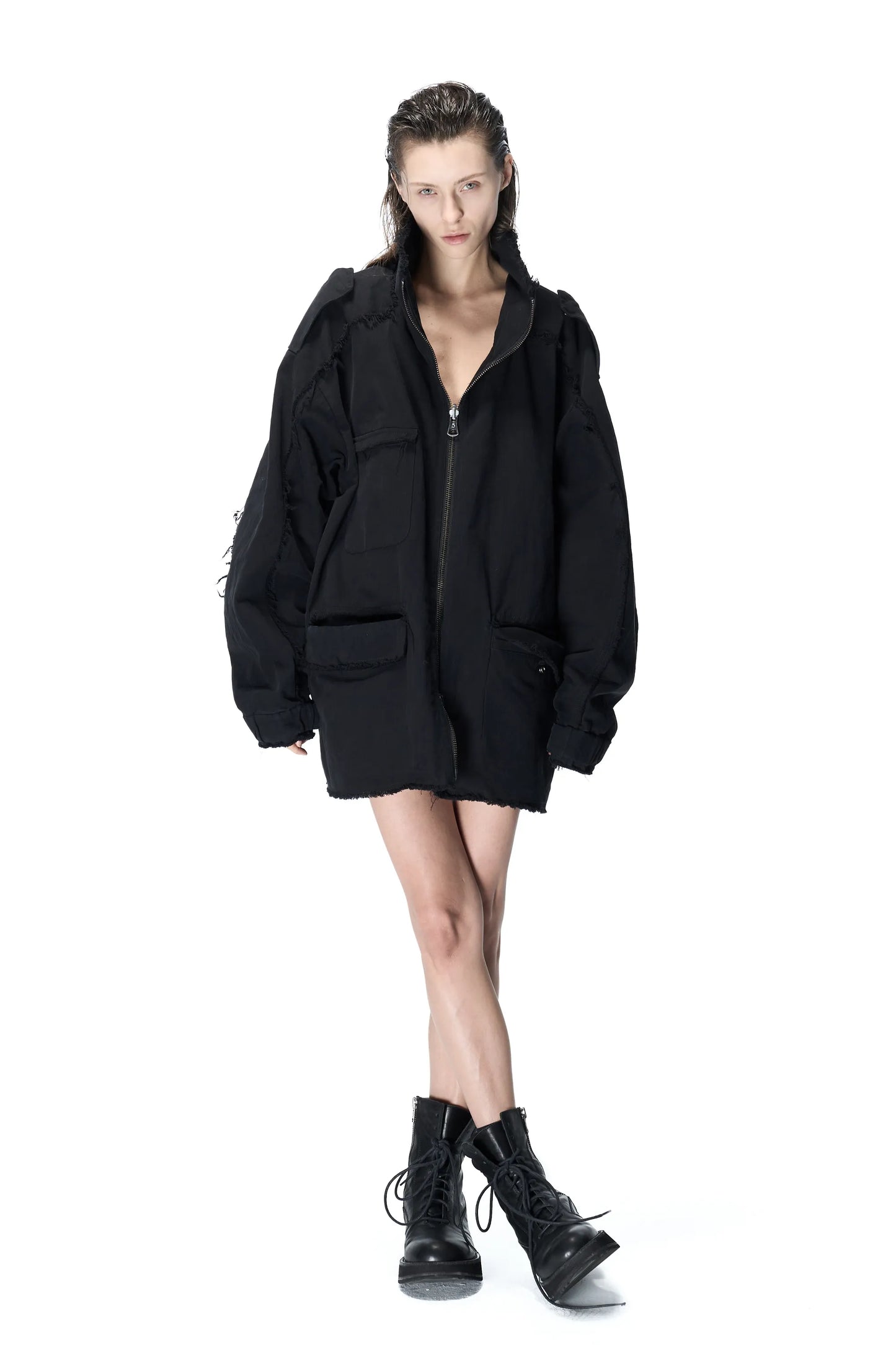 Multi-pocket military jacket