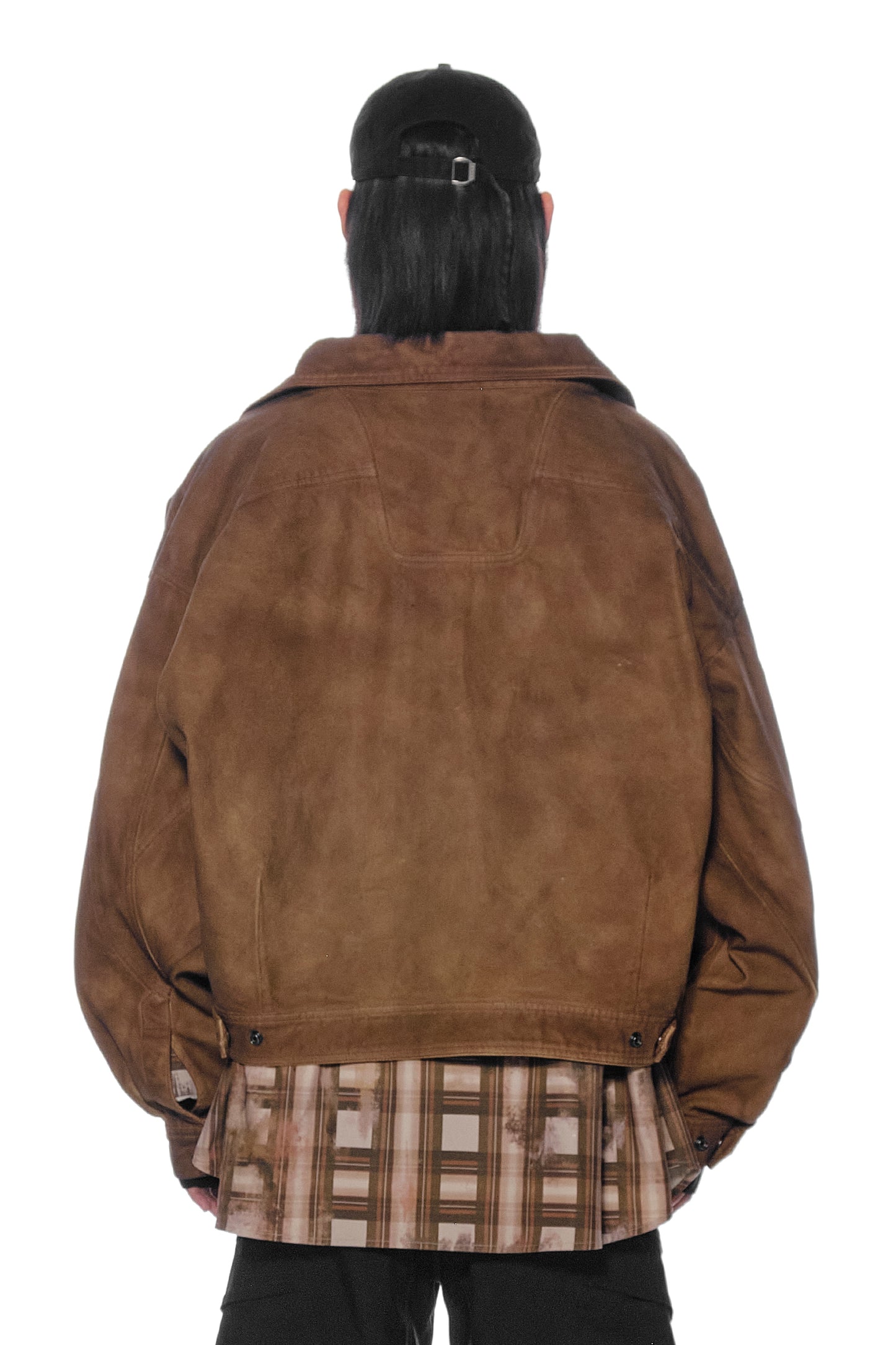 Wide Neck Waxed Cargo Jacket