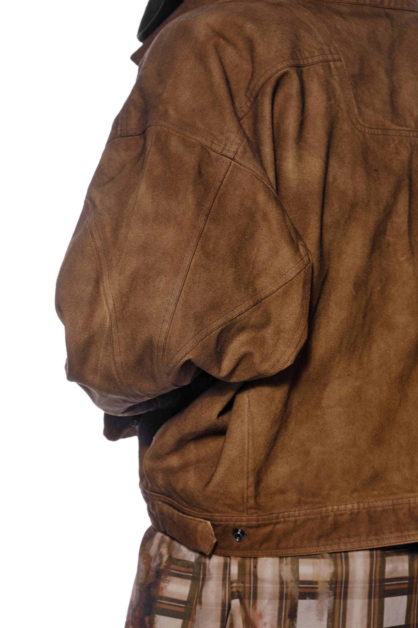 Wide Neck Waxed Cargo Jacket