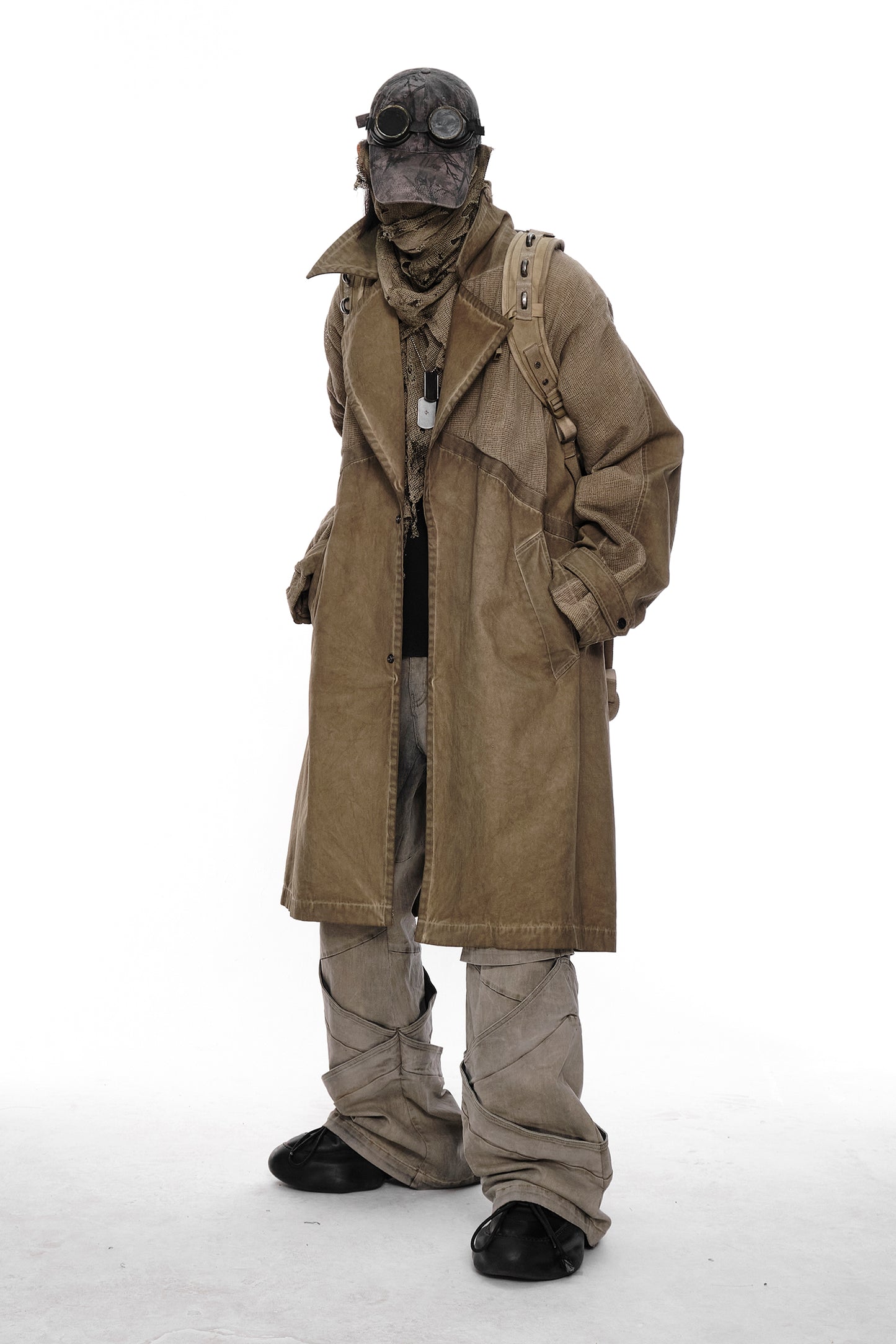 Distressed Trench Coat