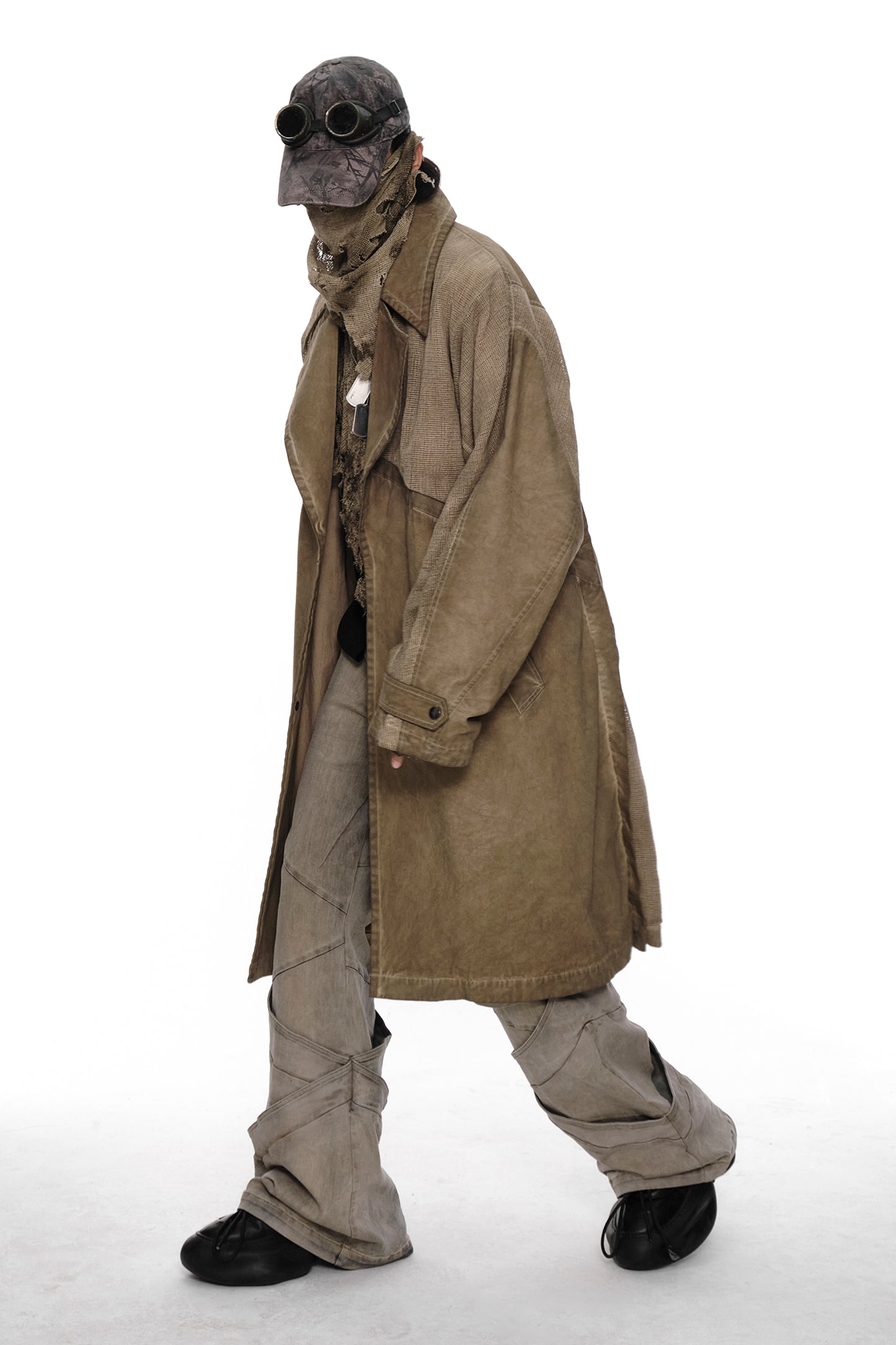 Distressed Trench Coat