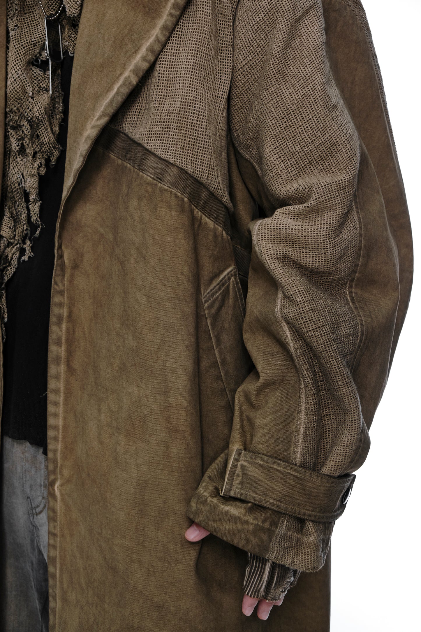 Distressed Trench Coat