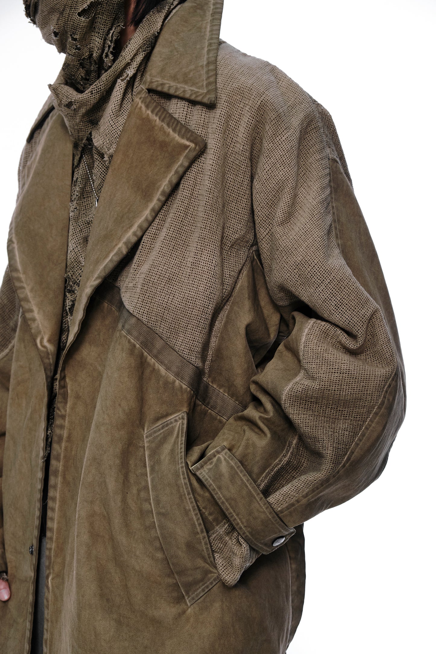 Distressed Trench Coat