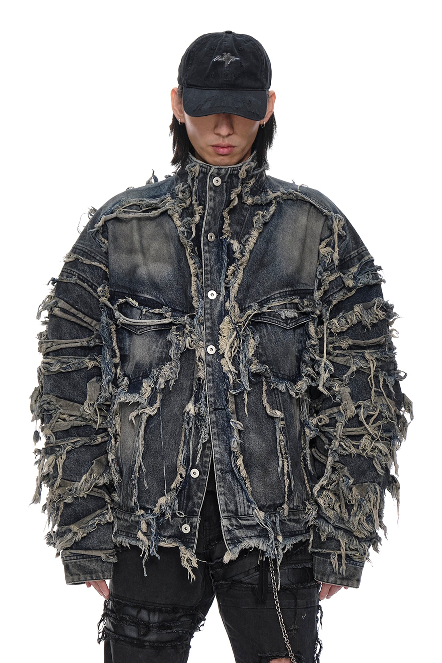 Erosion Fringed Denim Jacket