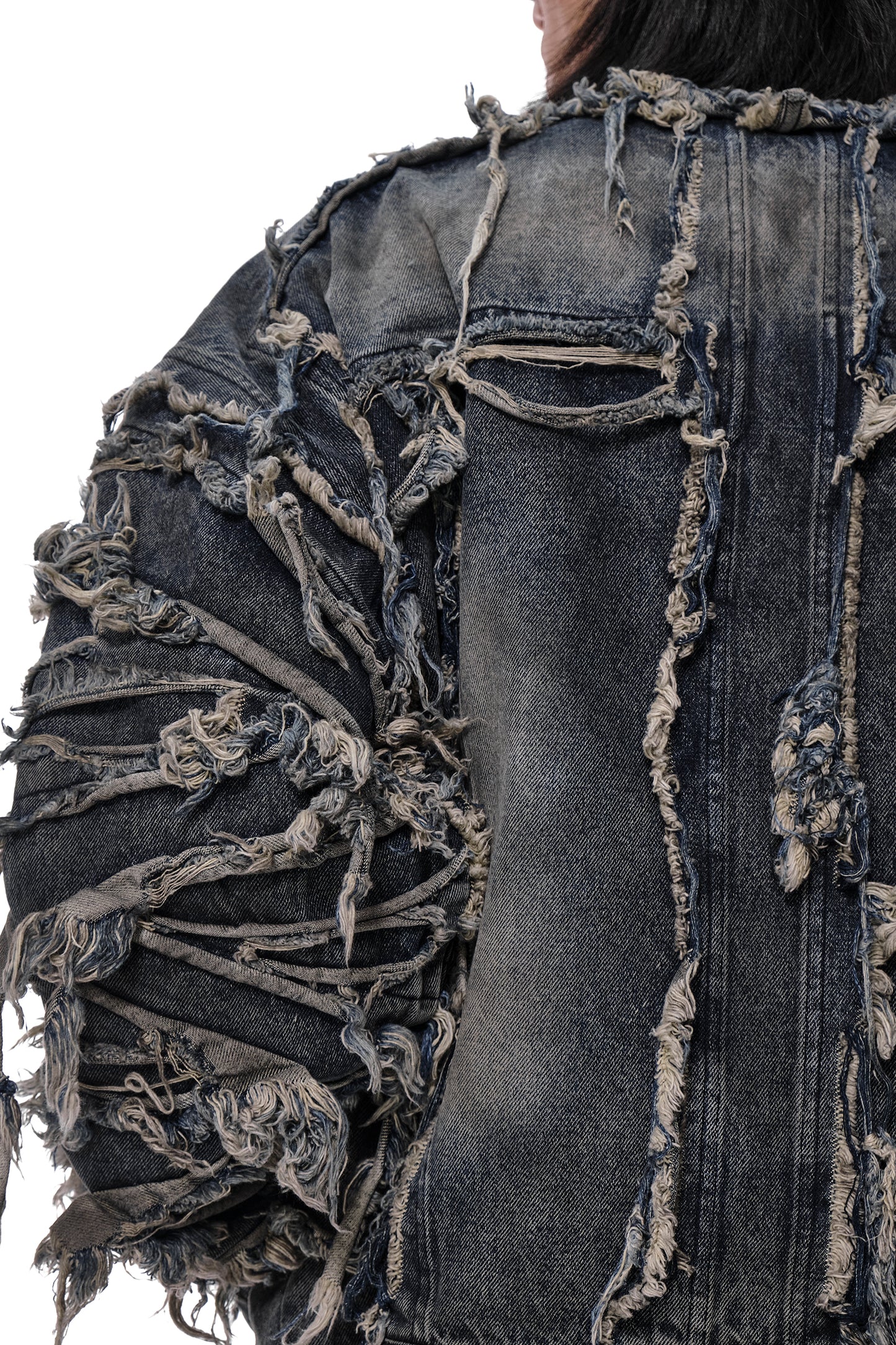 Erosion Fringed Denim Jacket