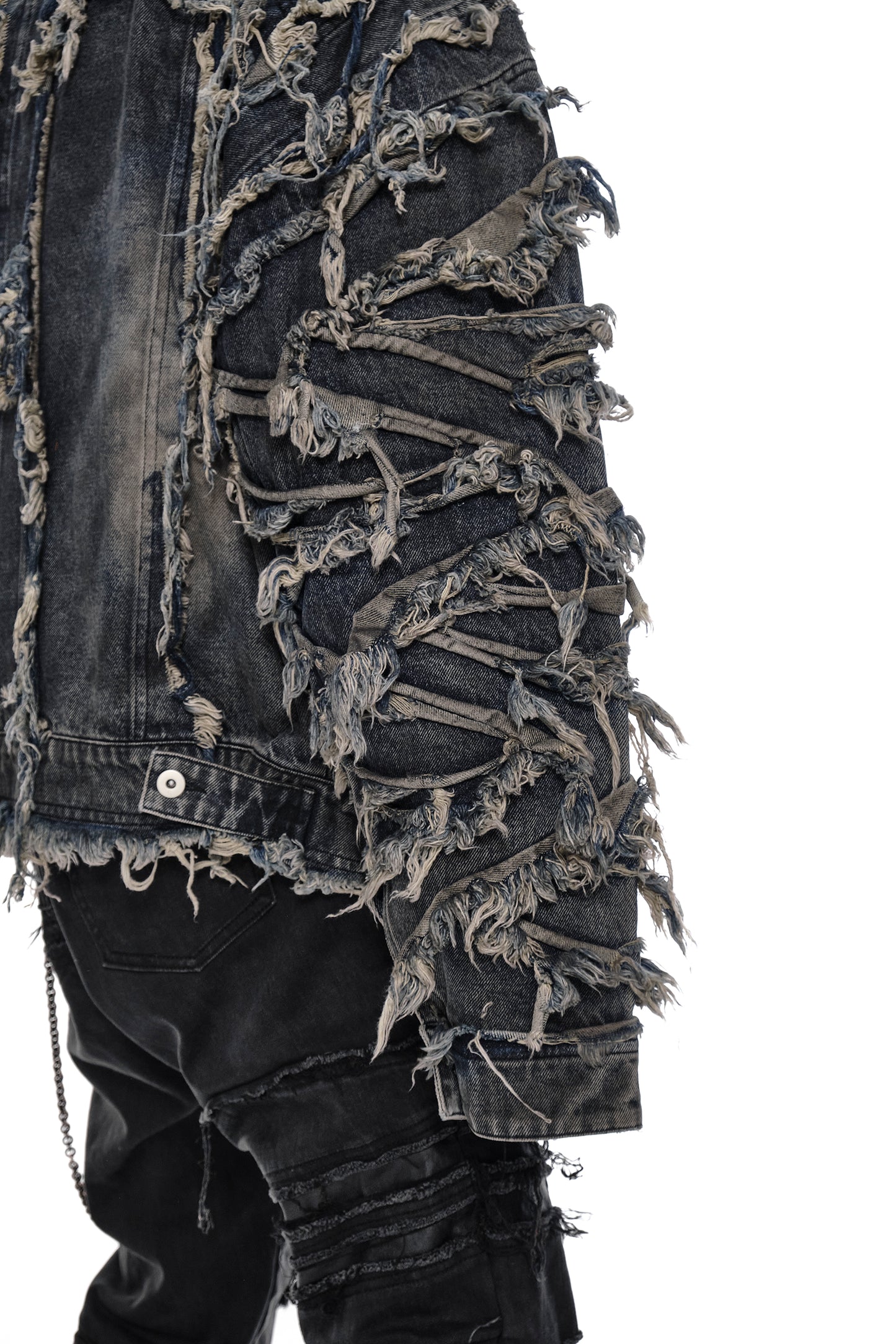 Erosion Fringed Denim Jacket