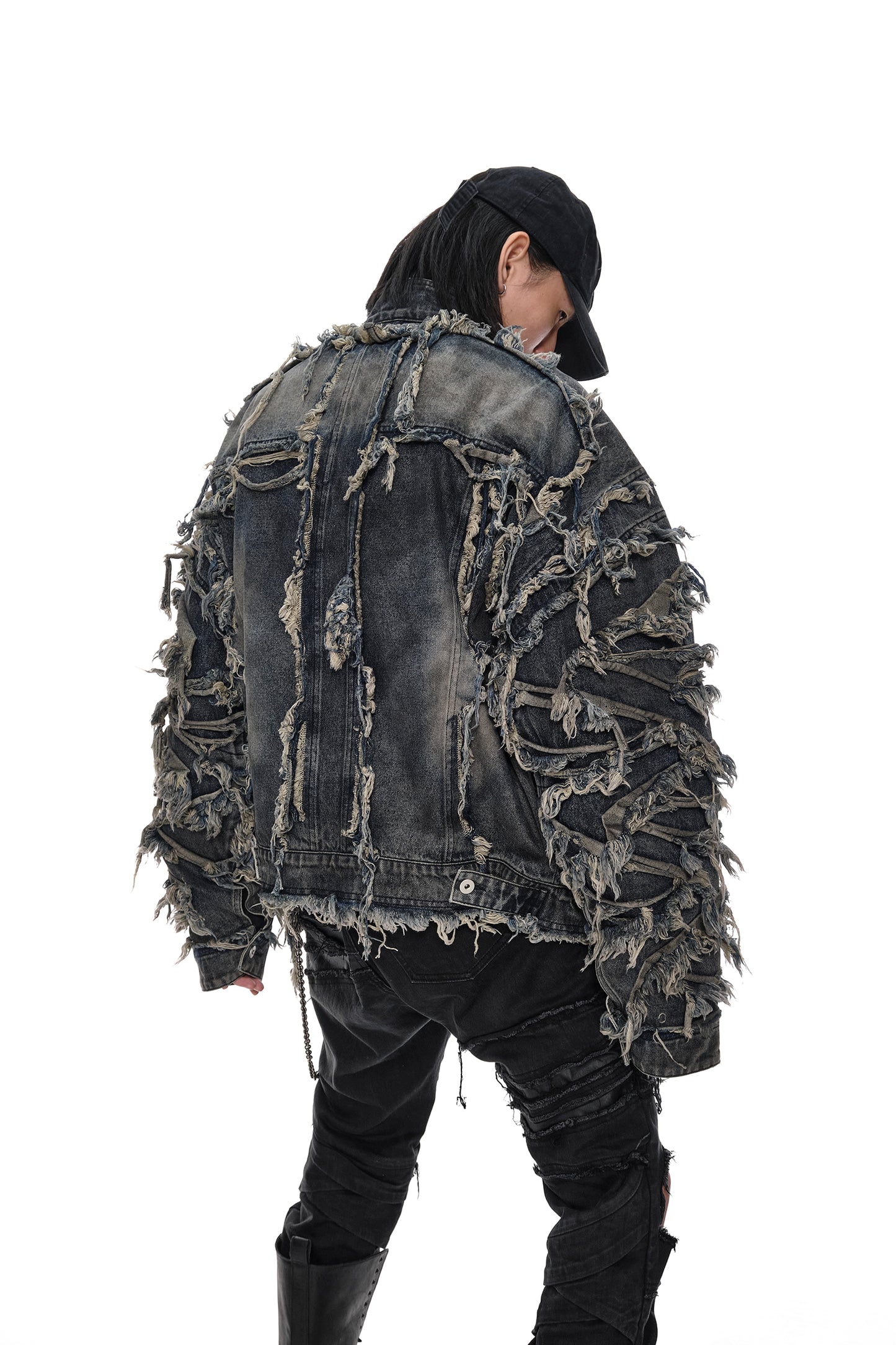 Erosion Fringed Denim Jacket