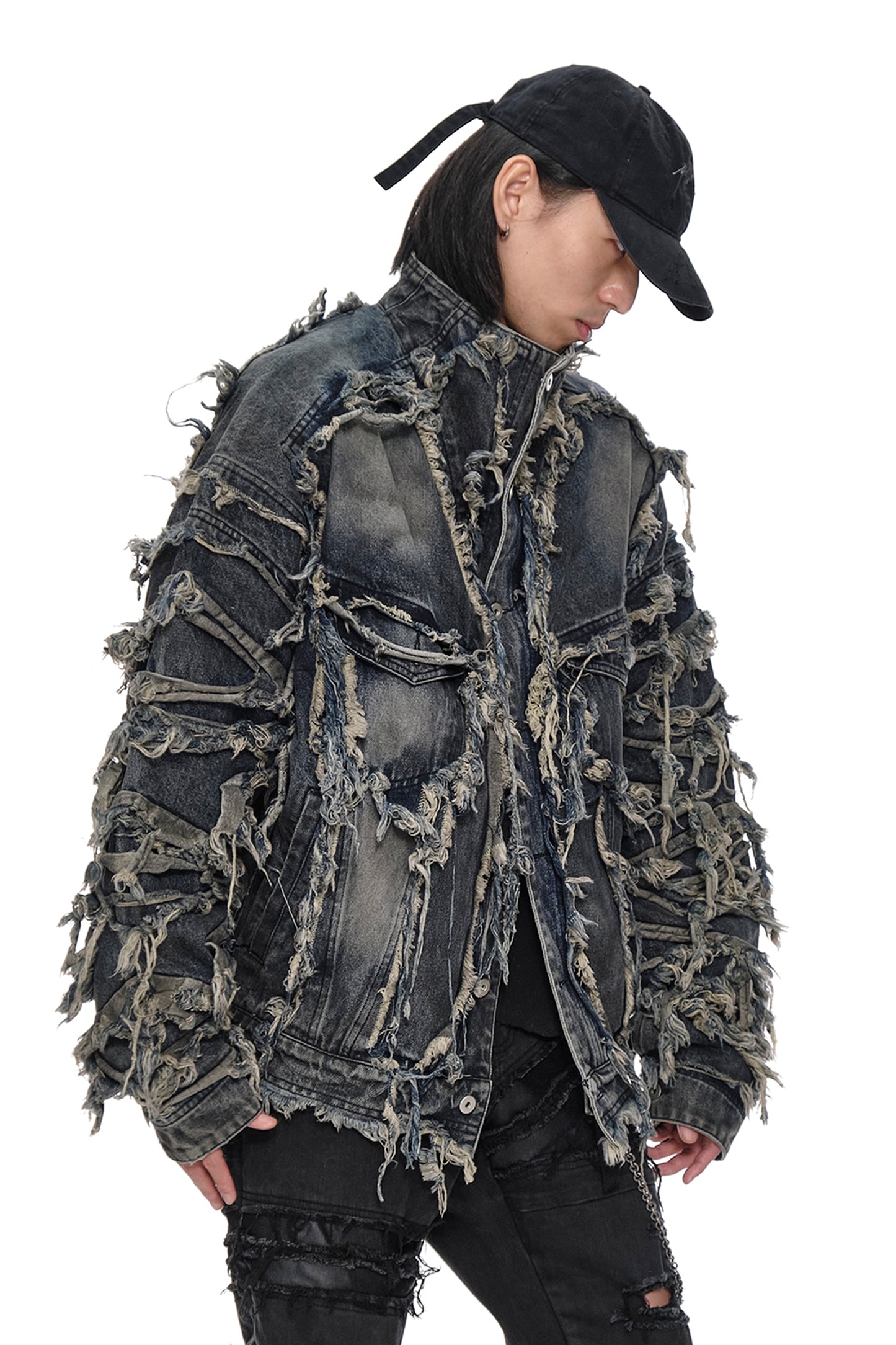 Erosion Fringed Denim Jacket