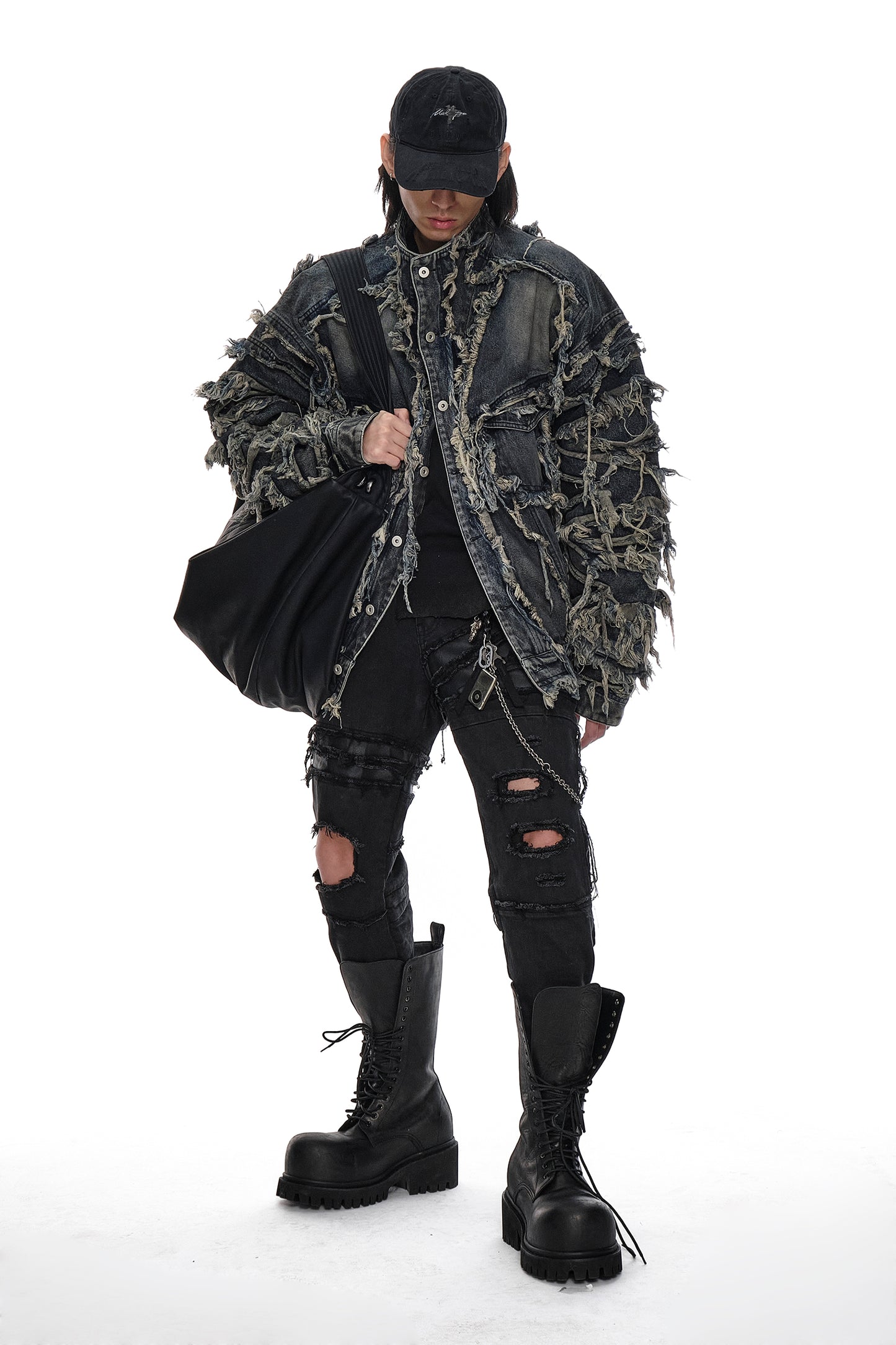 Erosion Fringed Denim Jacket