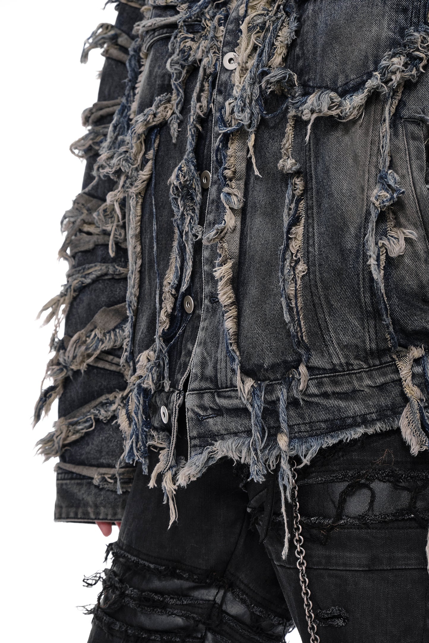 Erosion Fringed Denim Jacket