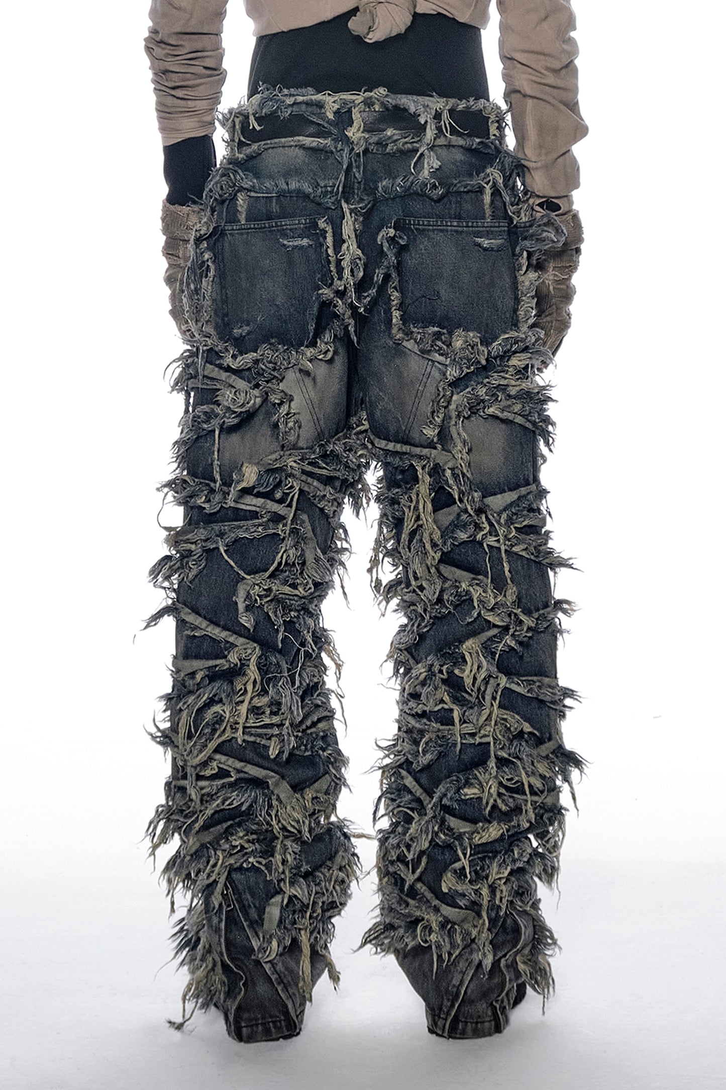 Erosion Fringed Jeans