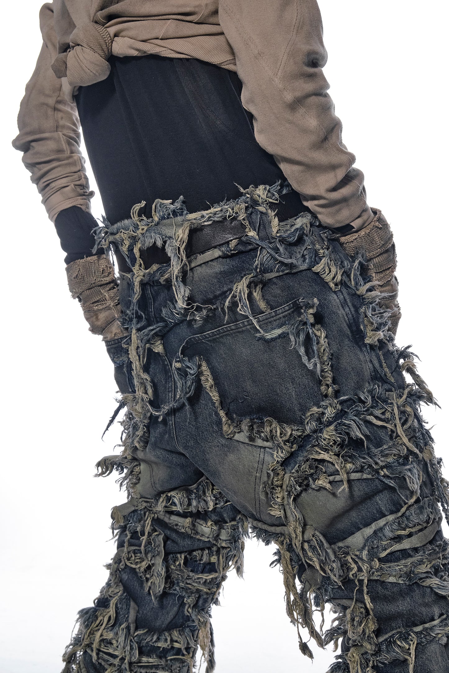 Erosion Fringed Jeans