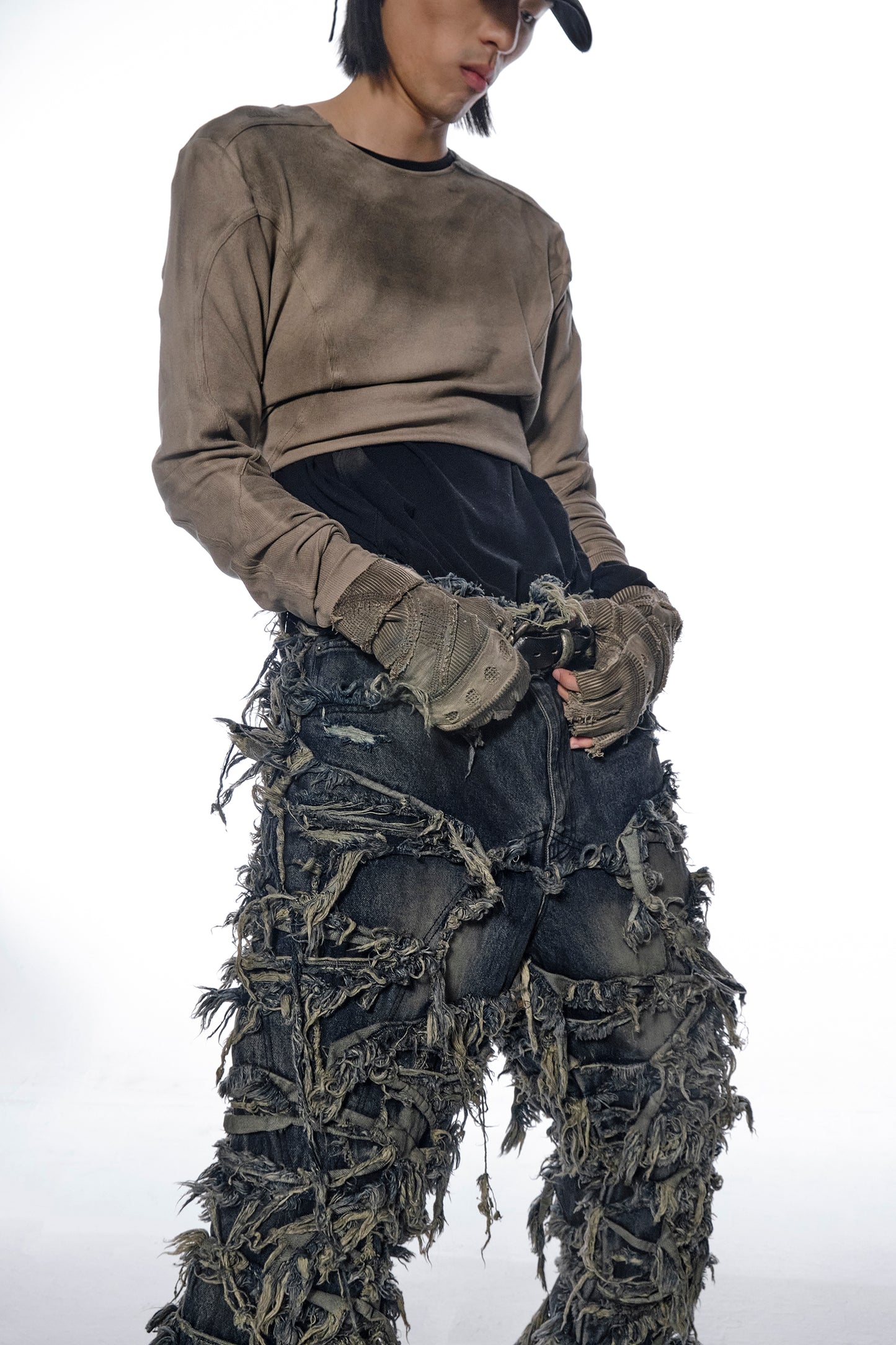 Erosion Fringed Jeans