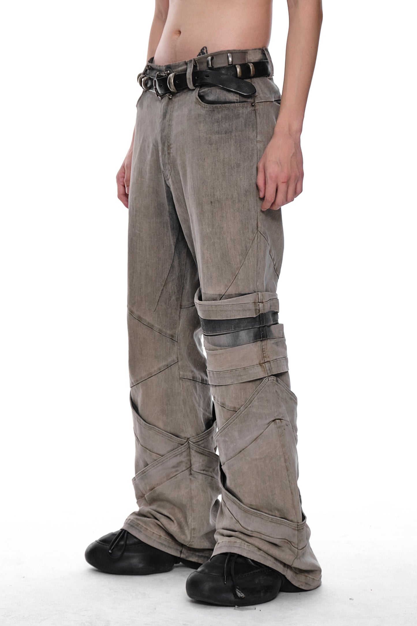 Bandage Flared Jeans