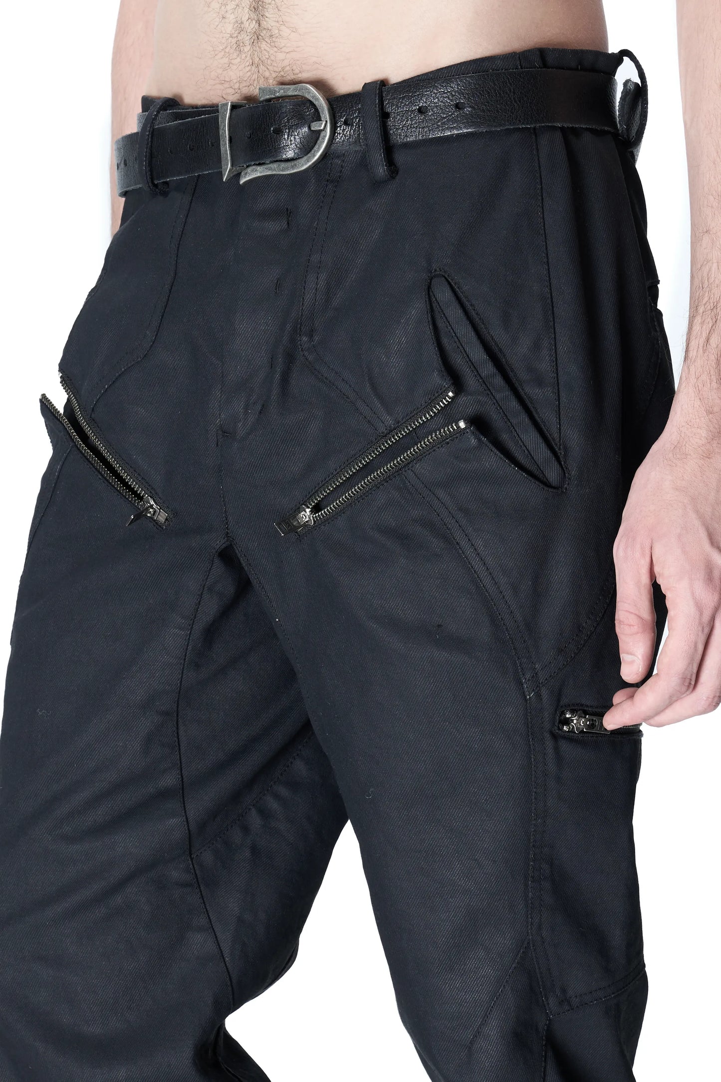 T-Pocket Coated Slim Jeans
