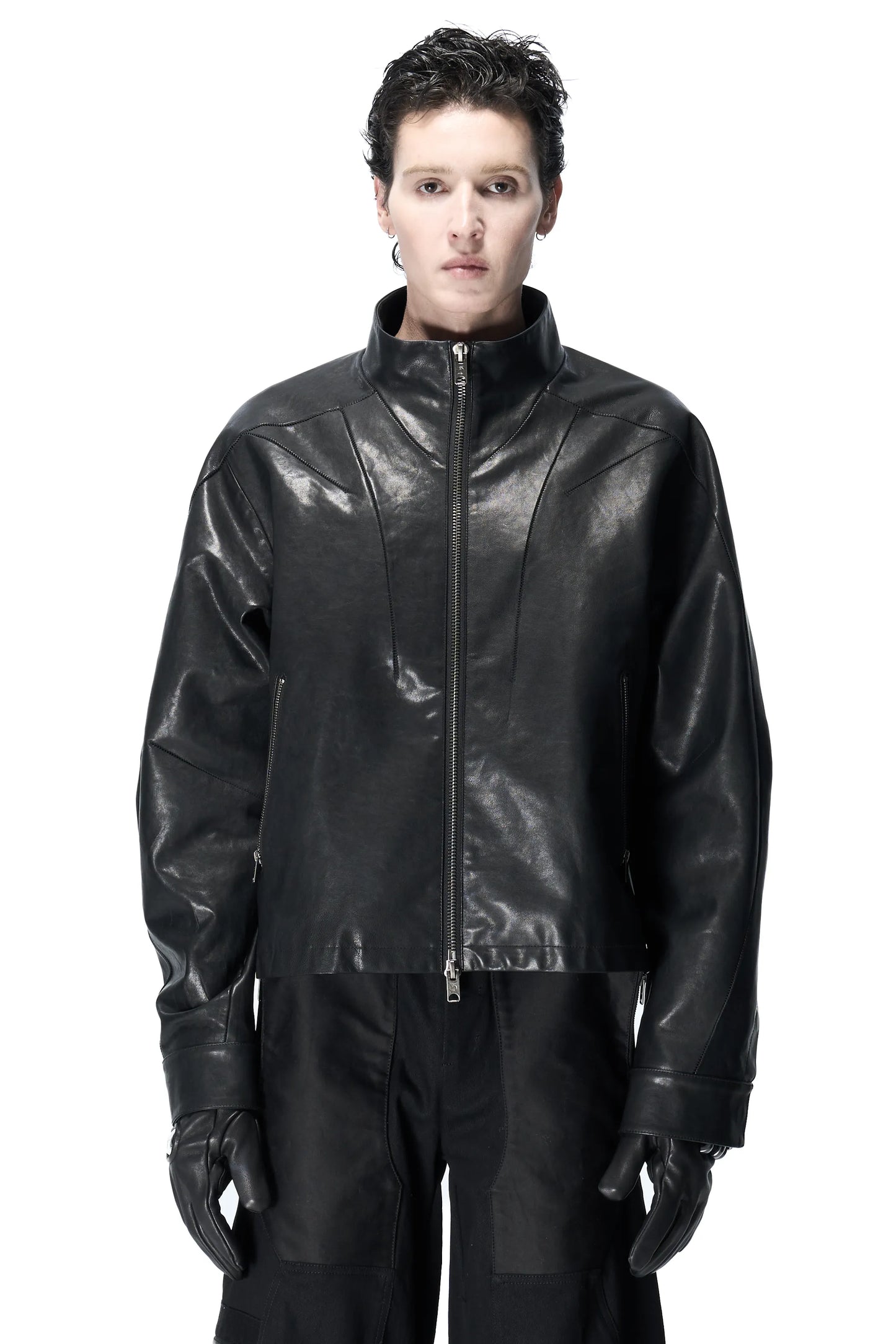 Lunar Rider Washed Goatskin Military Jacket