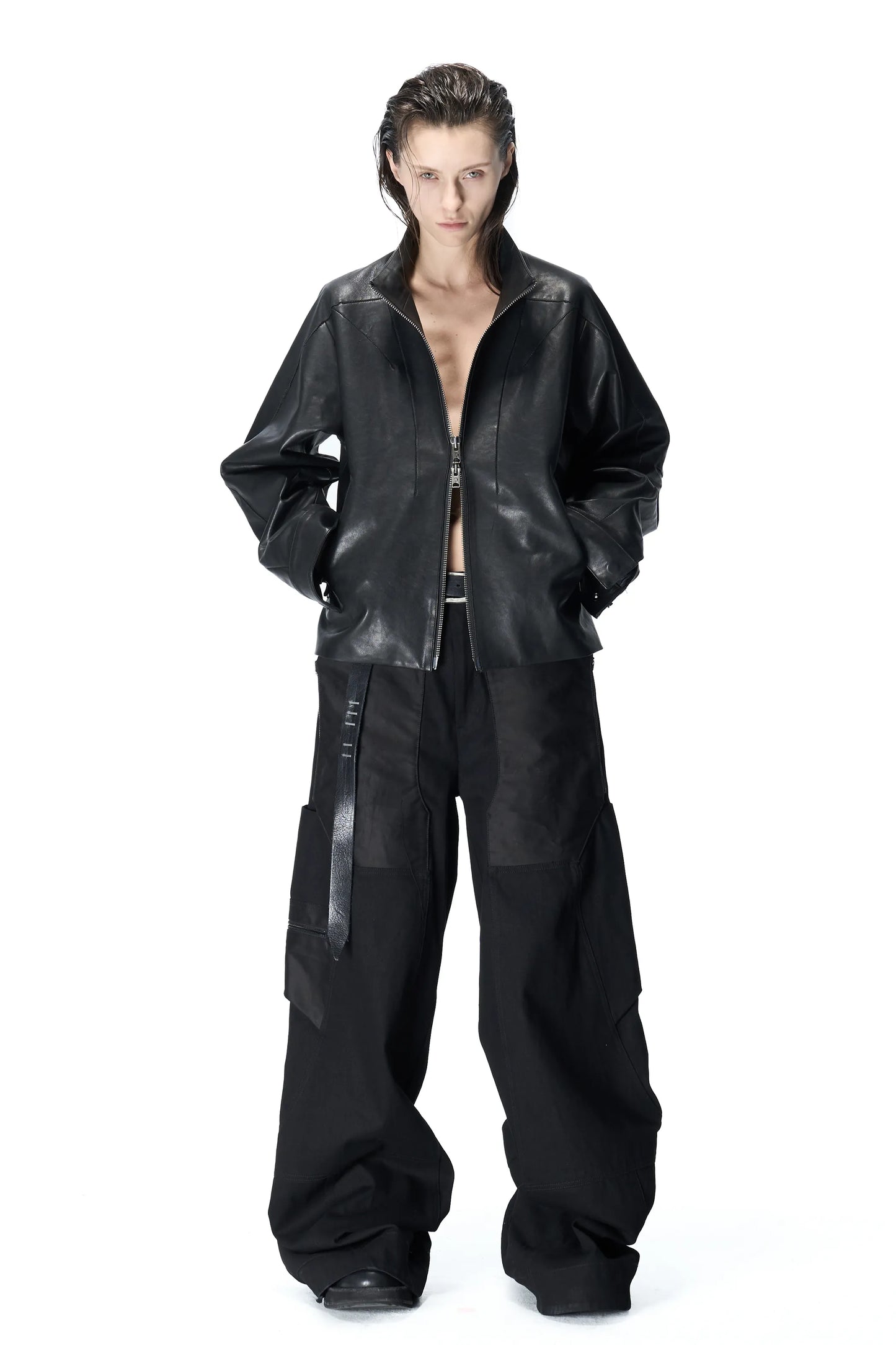 Lunar Rider Washed Goatskin Military Jacket