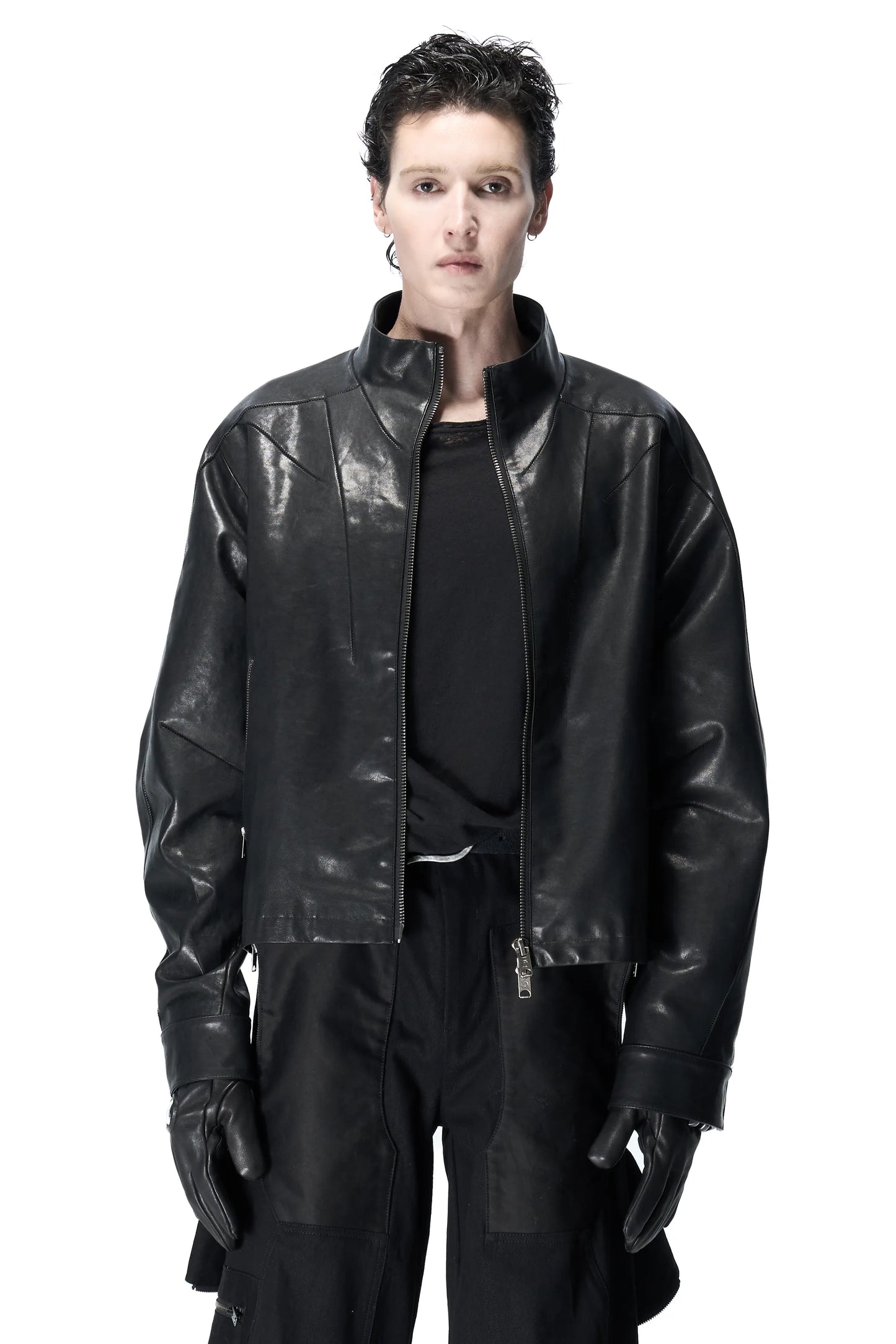 Lunar Rider Washed Goatskin Military Jacket