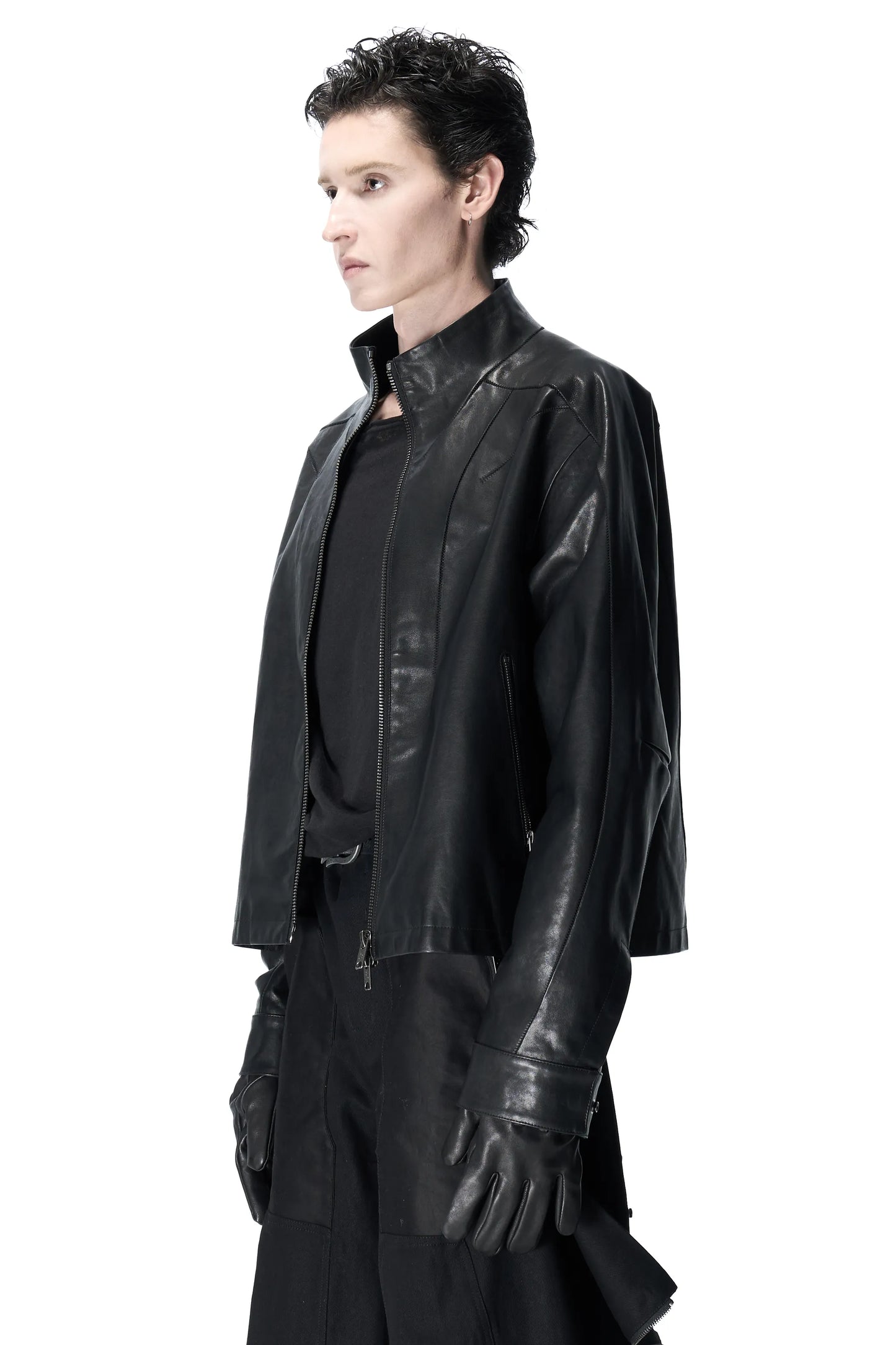 Lunar Rider Washed Goatskin Military Jacket