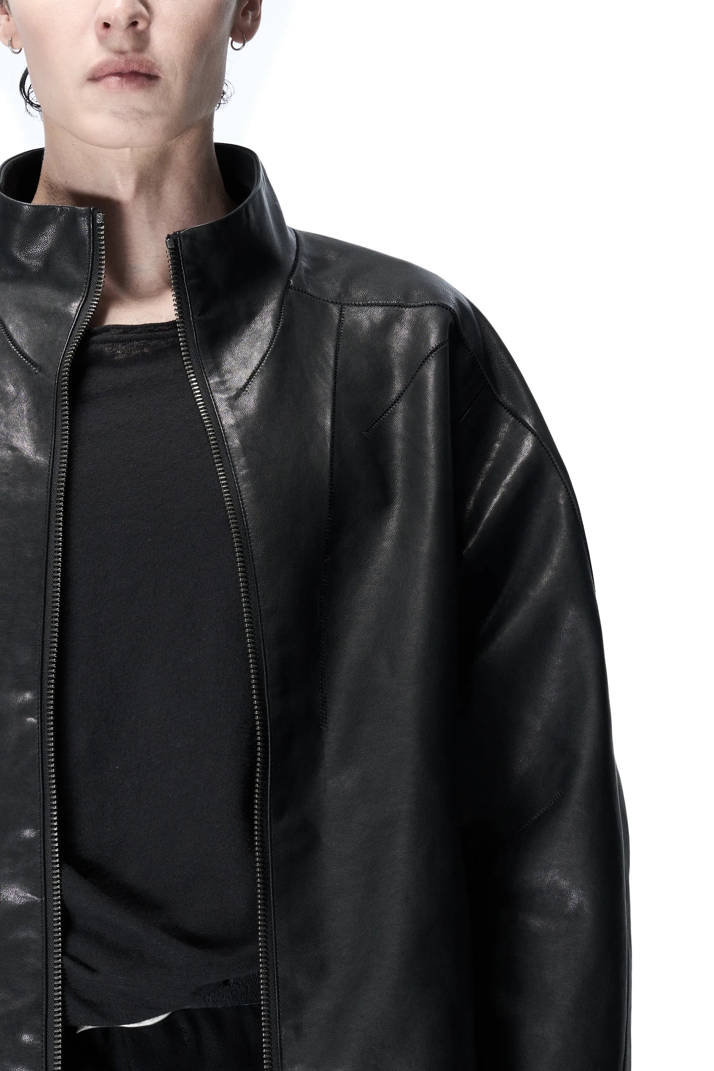 Lunar Rider Washed Goatskin Military Jacket