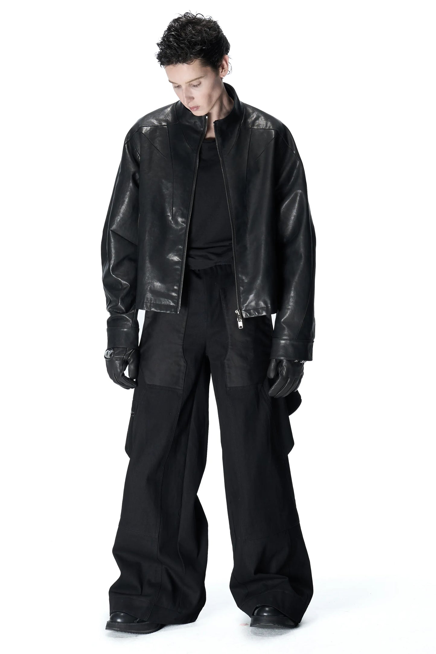 Lunar Rider Washed Goatskin Military Jacket