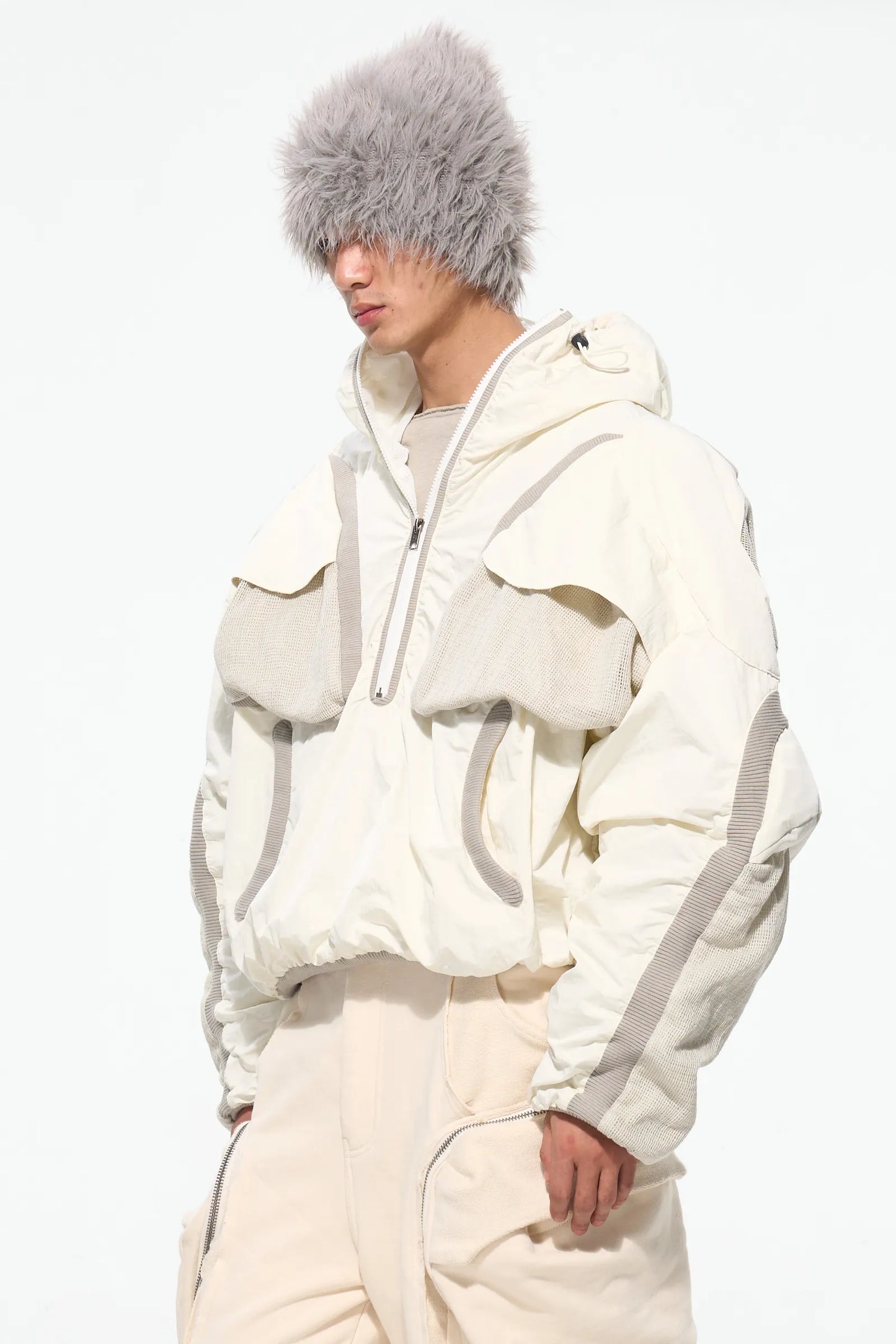 Mesh Structured Shell Jacket