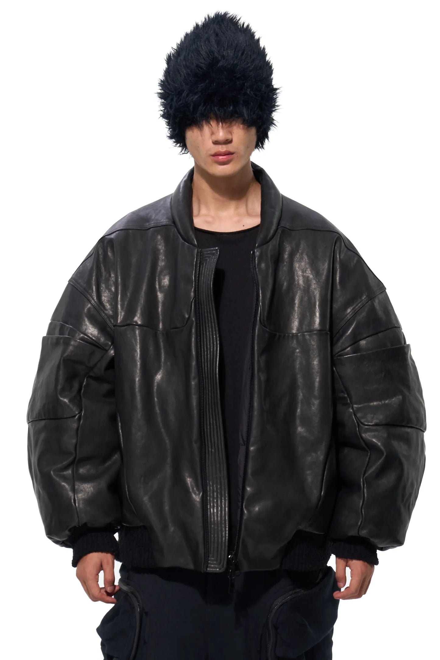 Washed Sheepskin Down Jacket