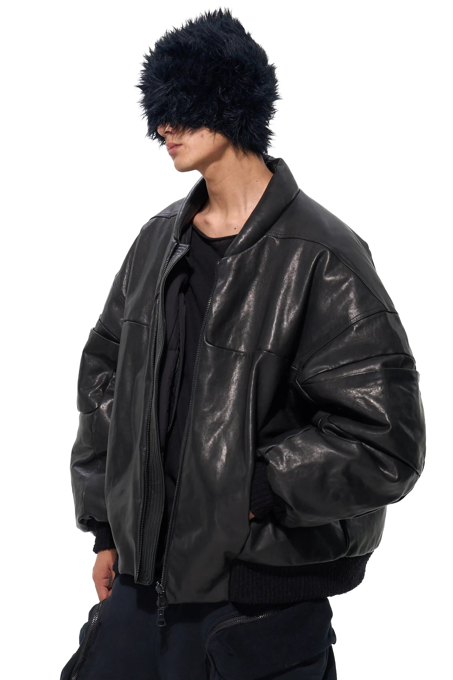 Washed Sheepskin Down Jacket