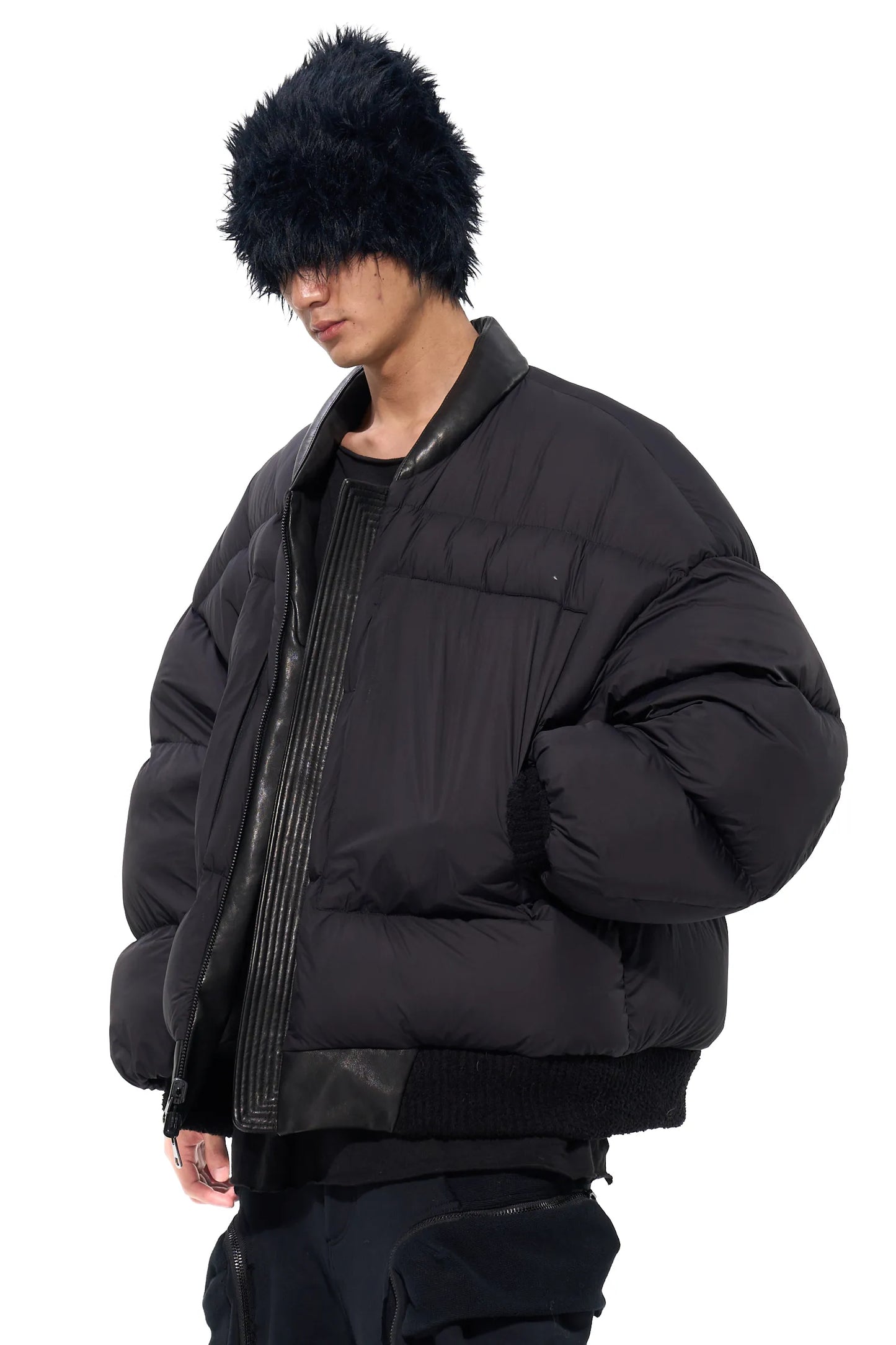 Washed Sheepskin Down Jacket