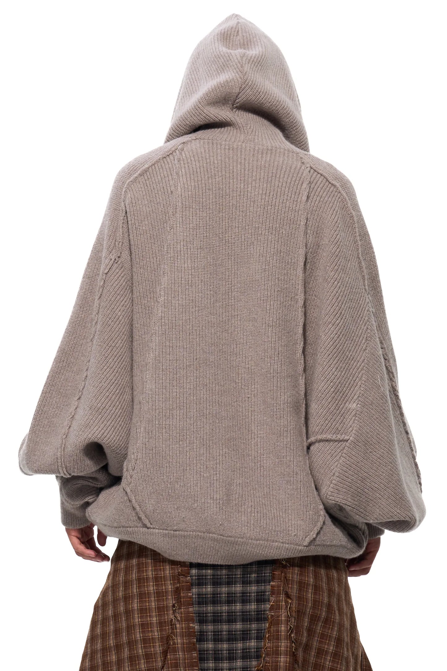 Hooded Oversized Knit Sweatshirt