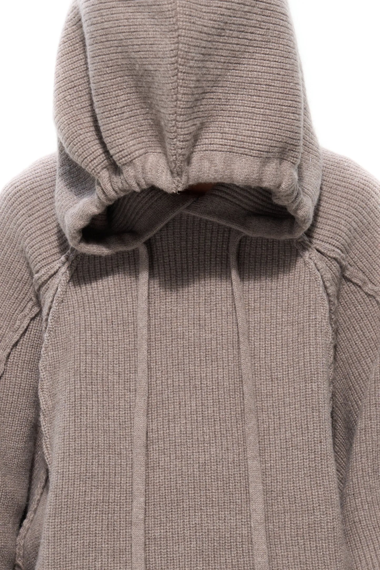 Hooded Oversized Knit Sweatshirt