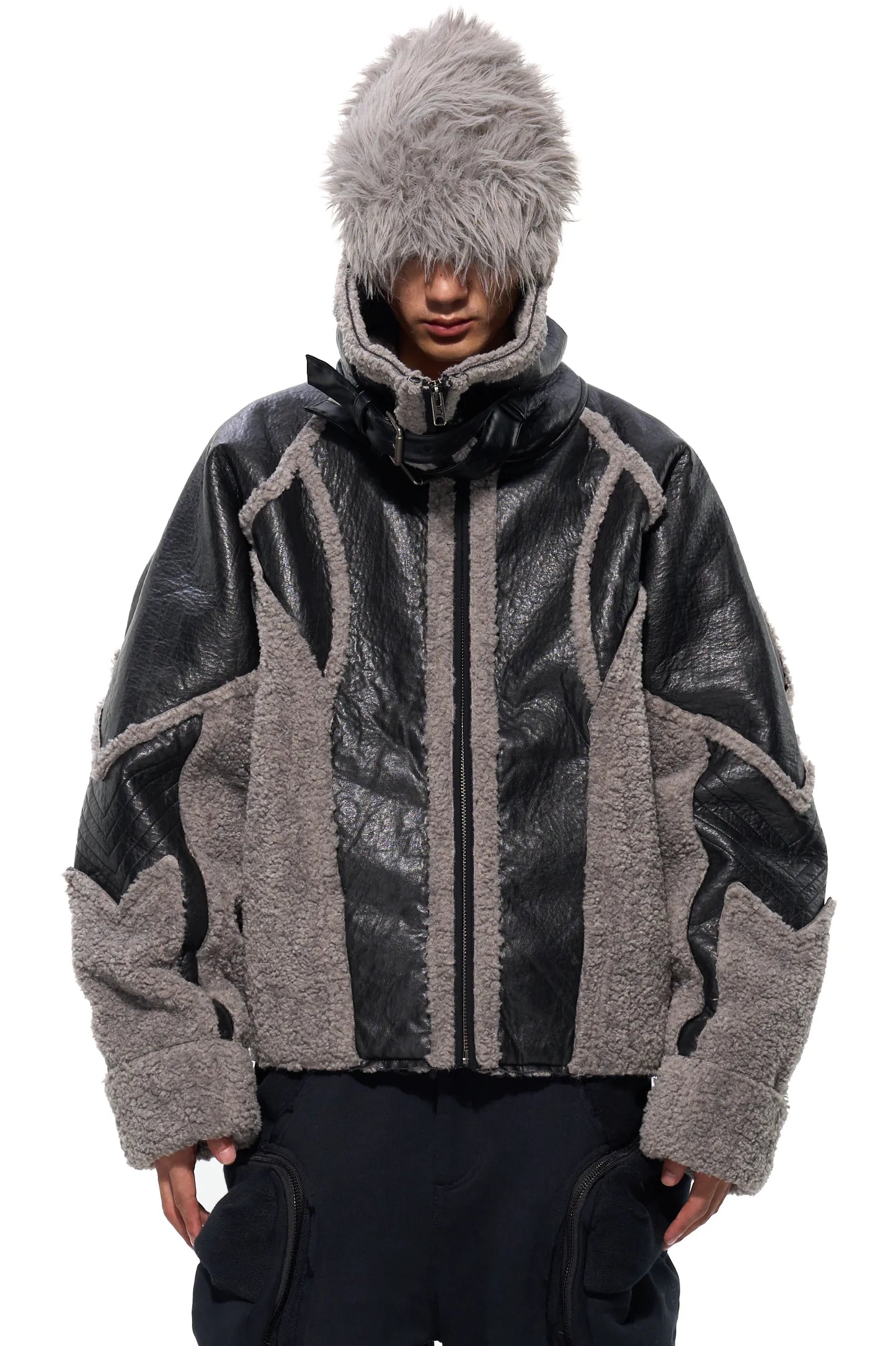 Shearling High-Neck Jacket