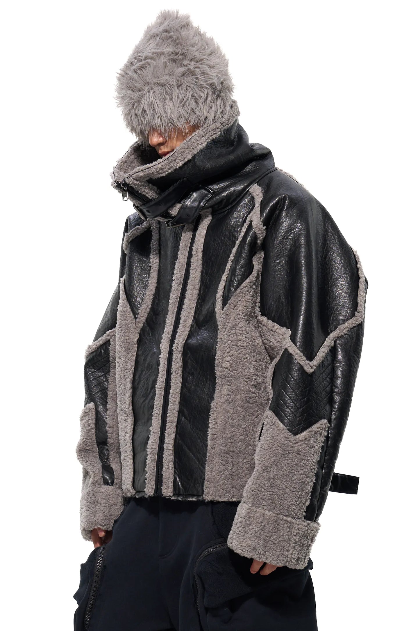 Shearling High-Neck Jacket