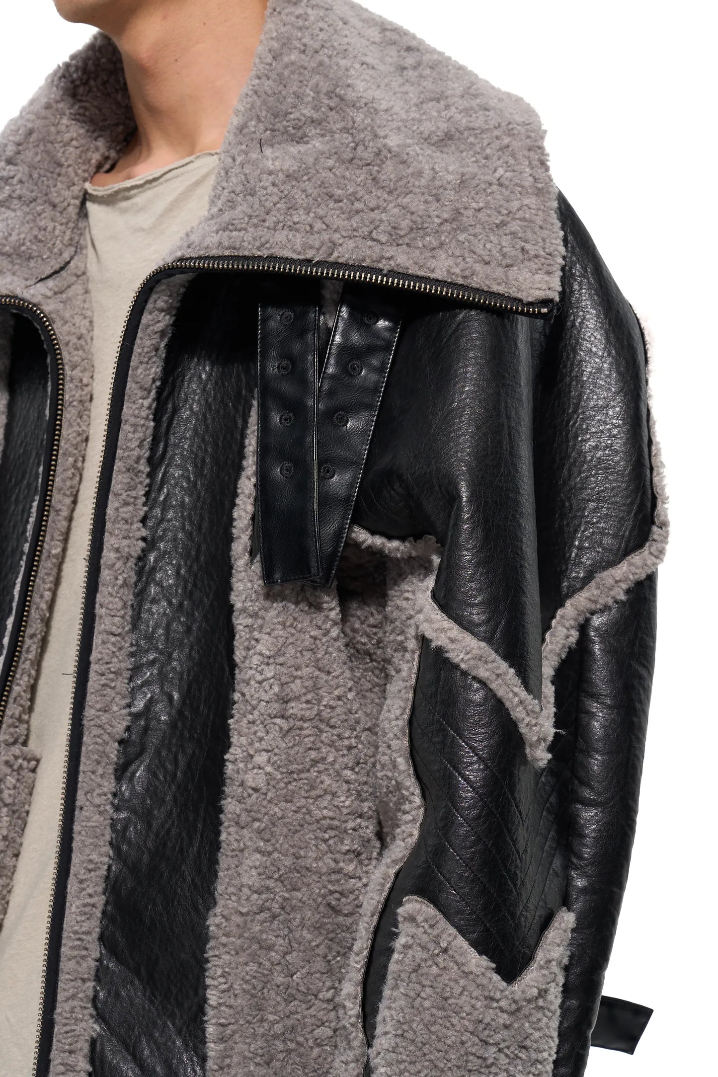 Shearling High-Neck Jacket