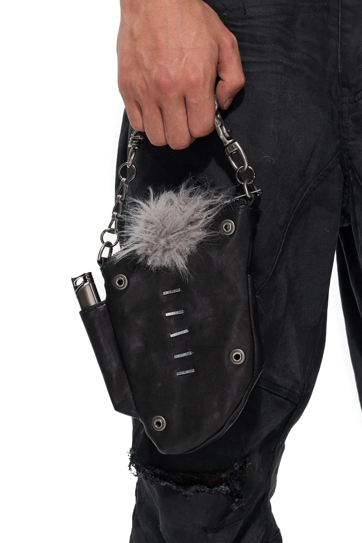 Washed Sheepskin Plush Card Holder