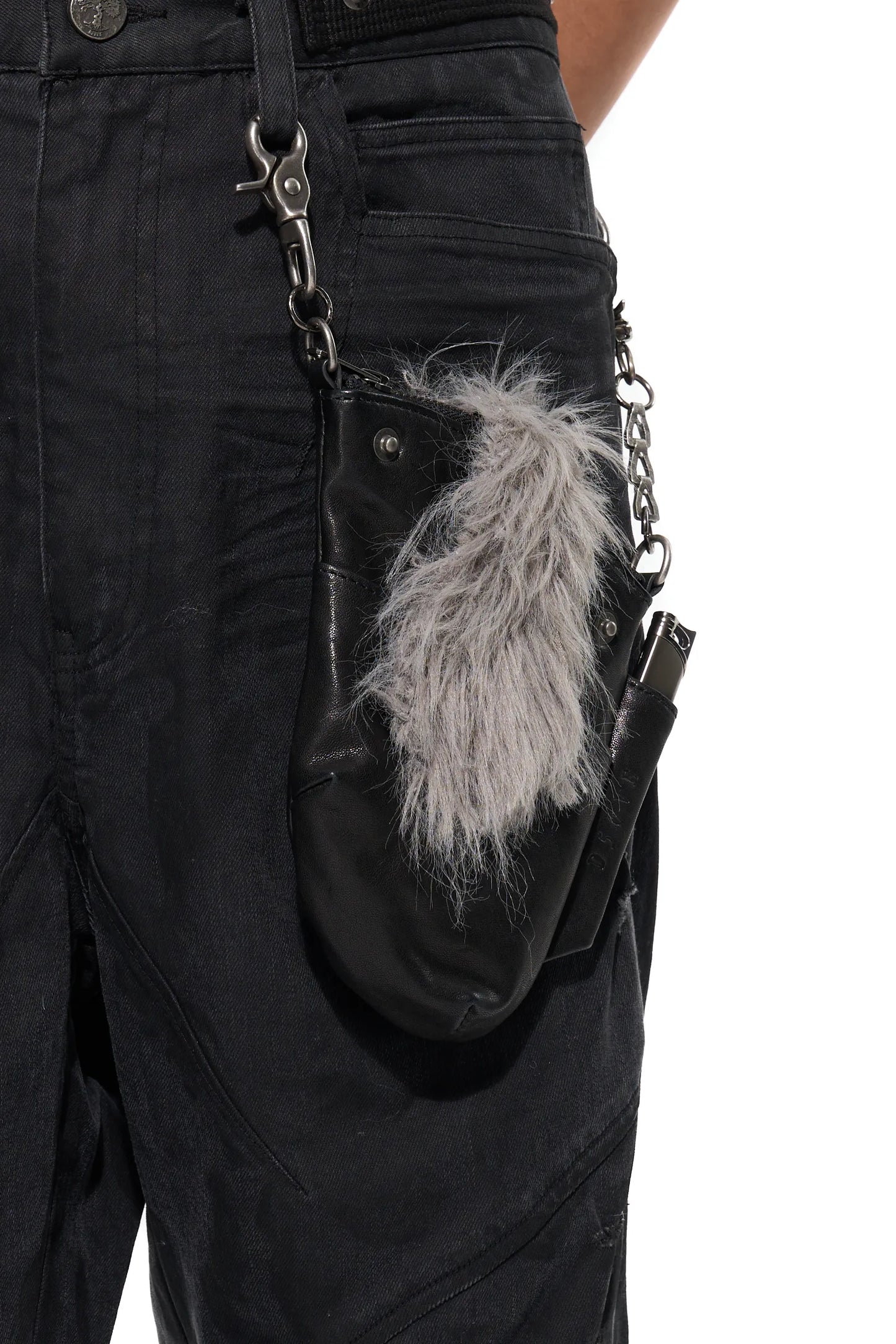 Washed Sheepskin Plush Card Holder