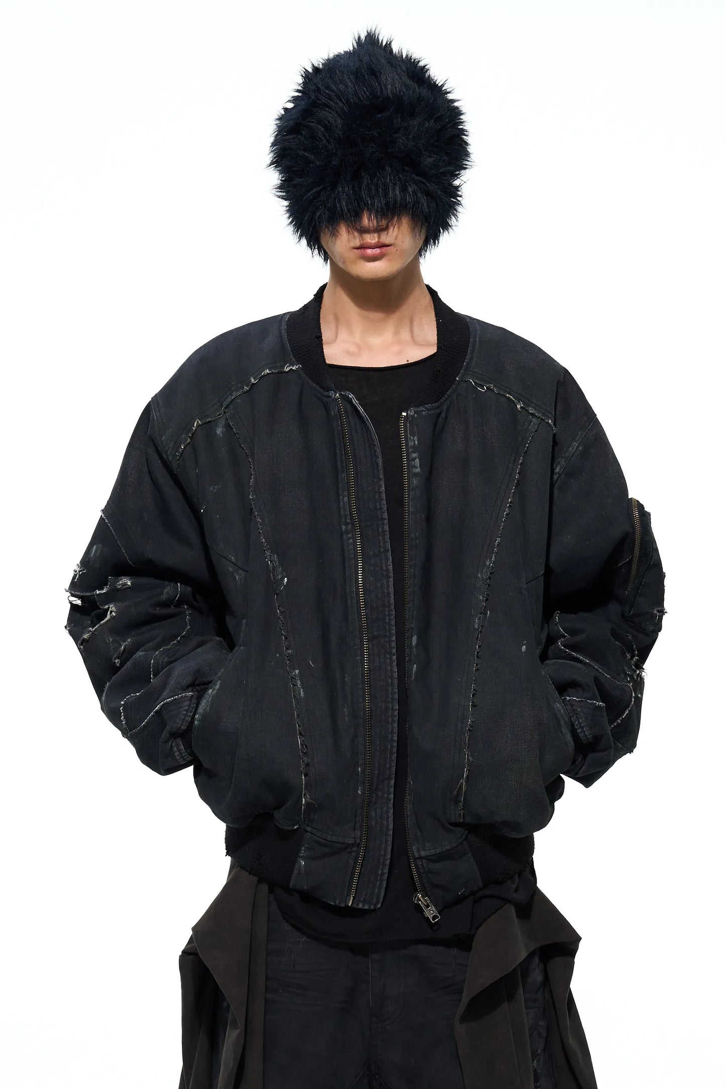 Savages washed denim bomber