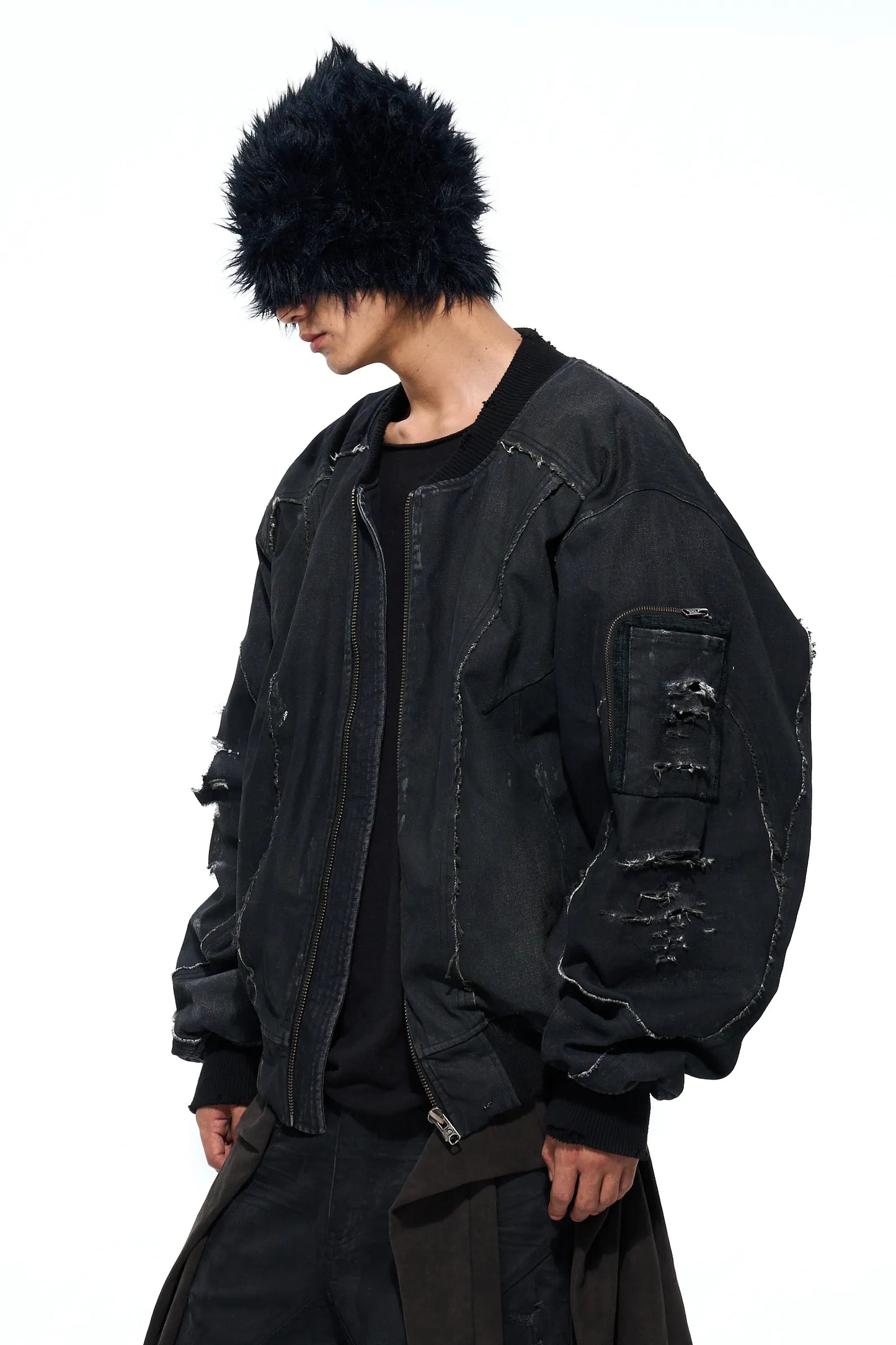 Savages washed denim bomber