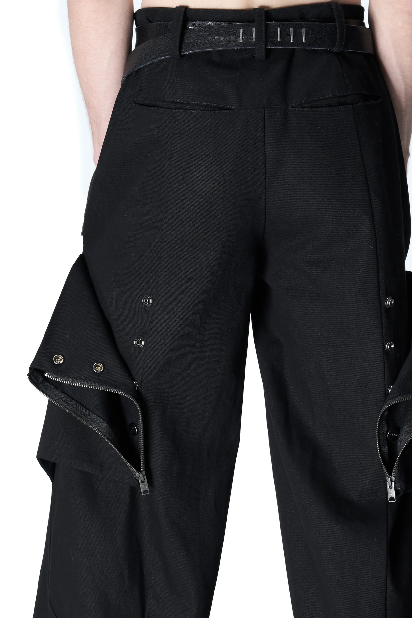 Multi-pocket wide-leg pants