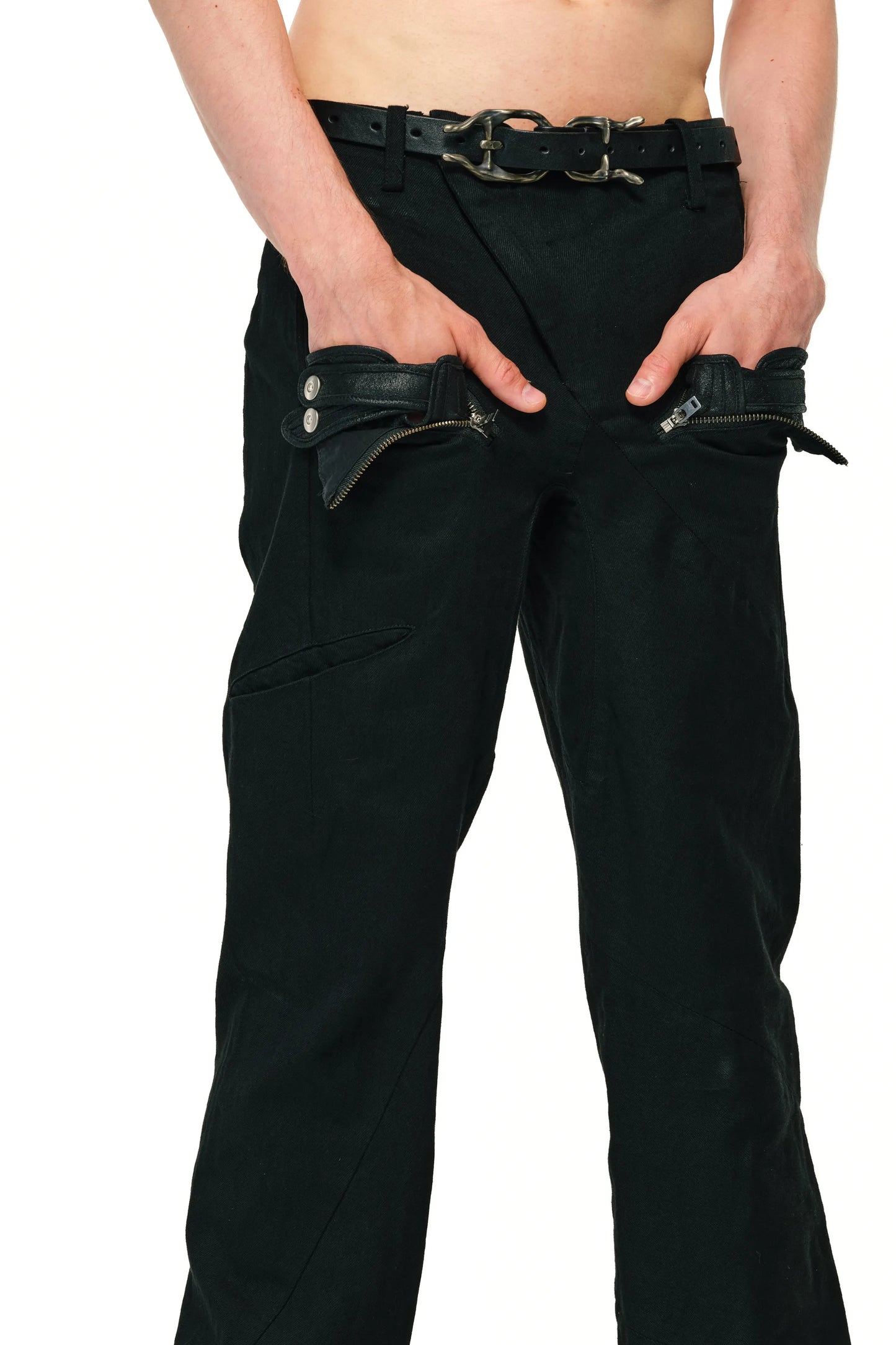 T-Pocket spiral tailored trousers