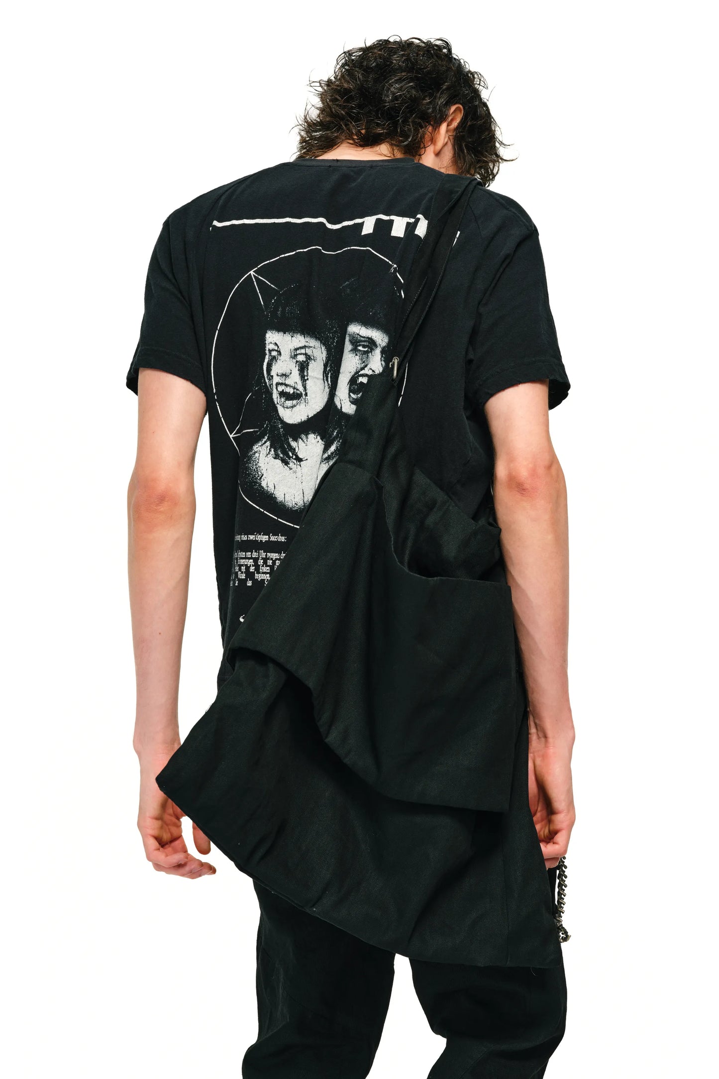 EVERYDAY Black Raw Denim Tote