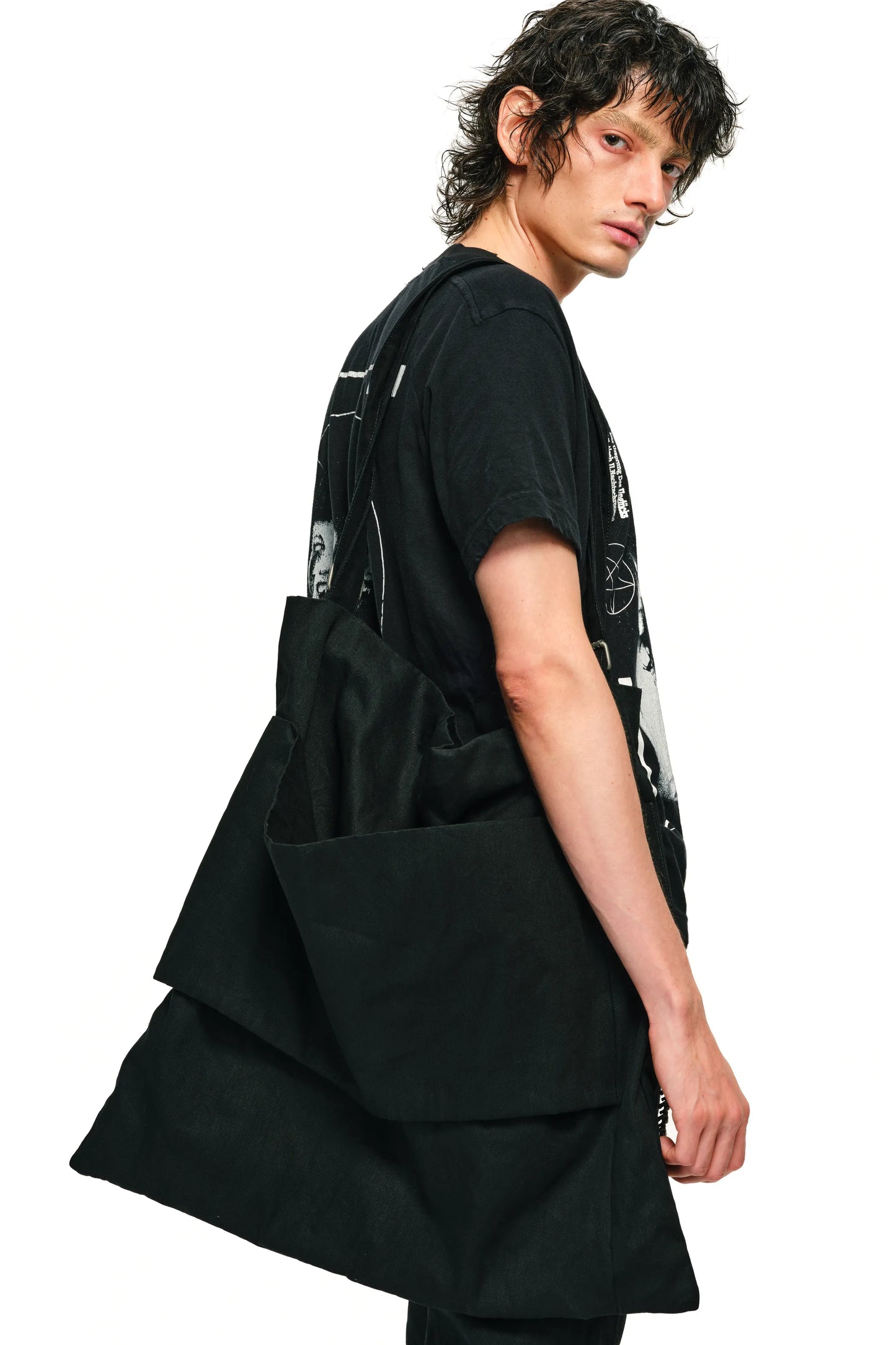 EVERYDAY Black Raw Denim Tote