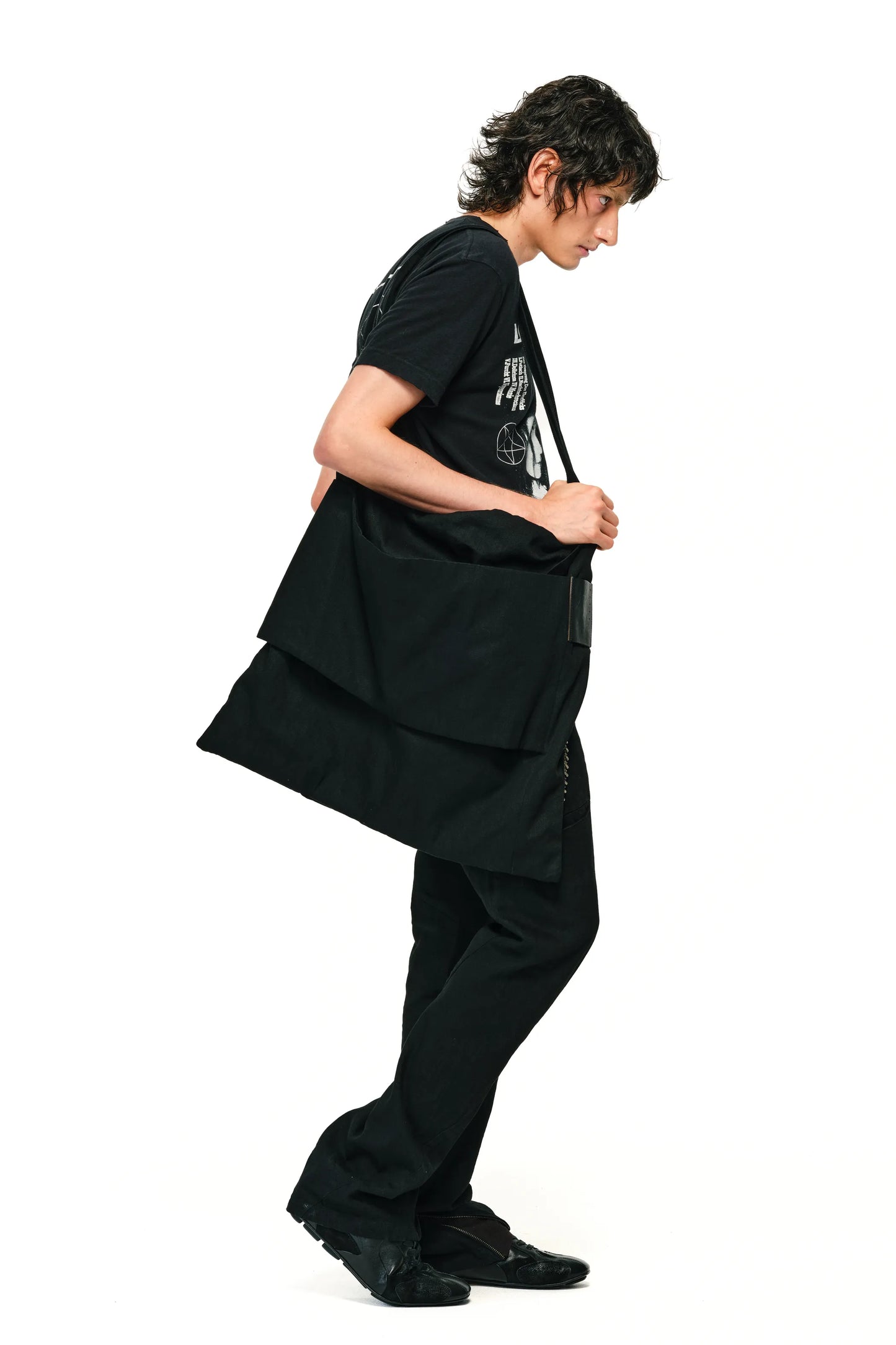 EVERYDAY Black Raw Denim Tote