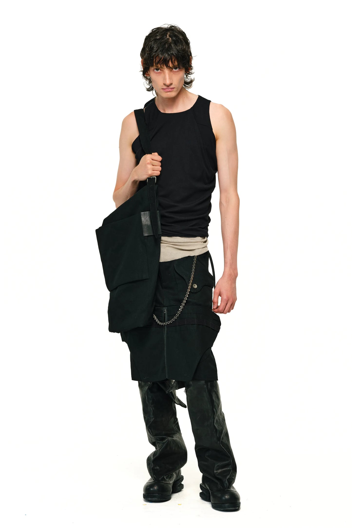 EVERYDAY Black Raw Denim Tote