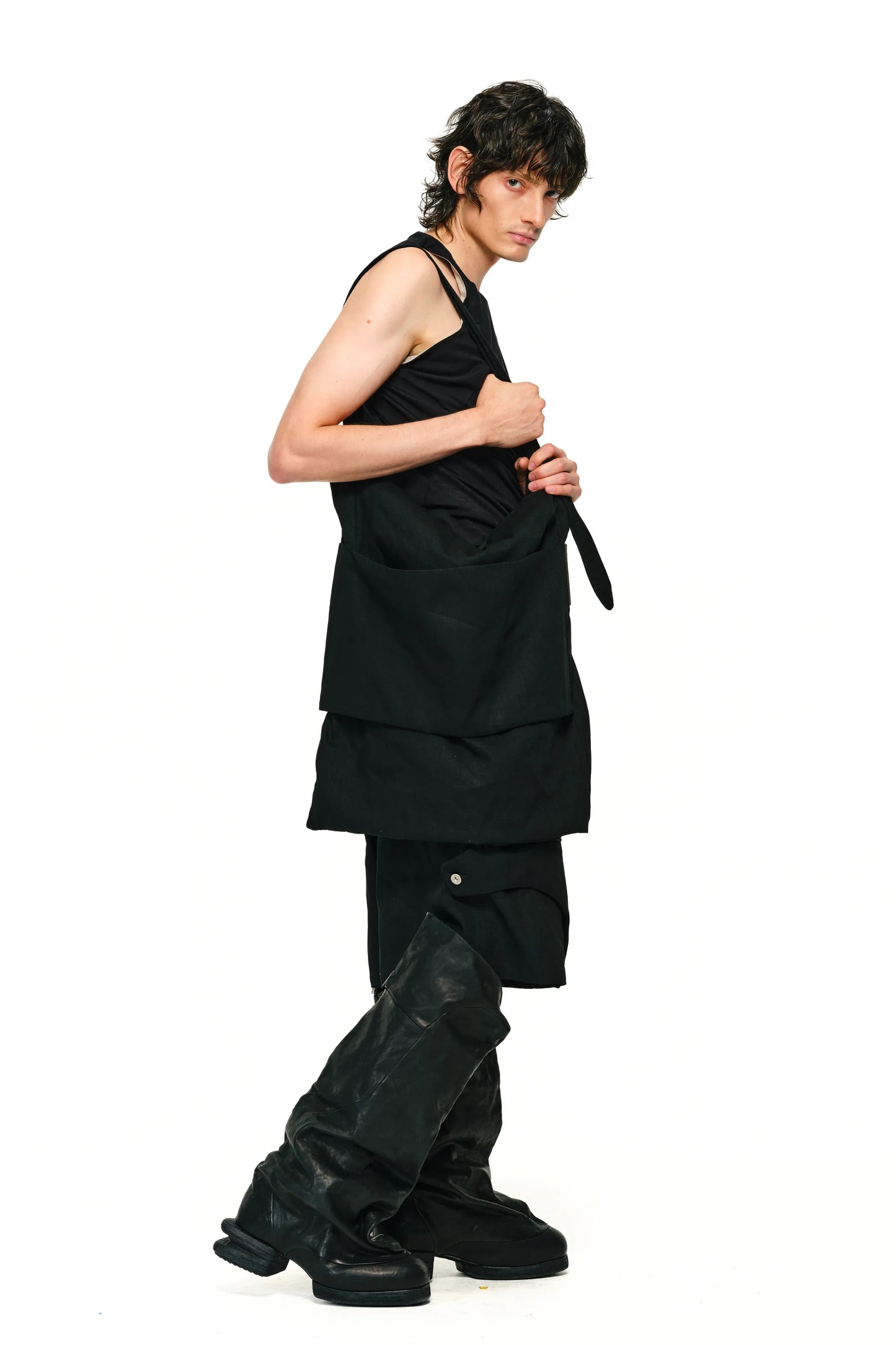 EVERYDAY Black Raw Denim Tote