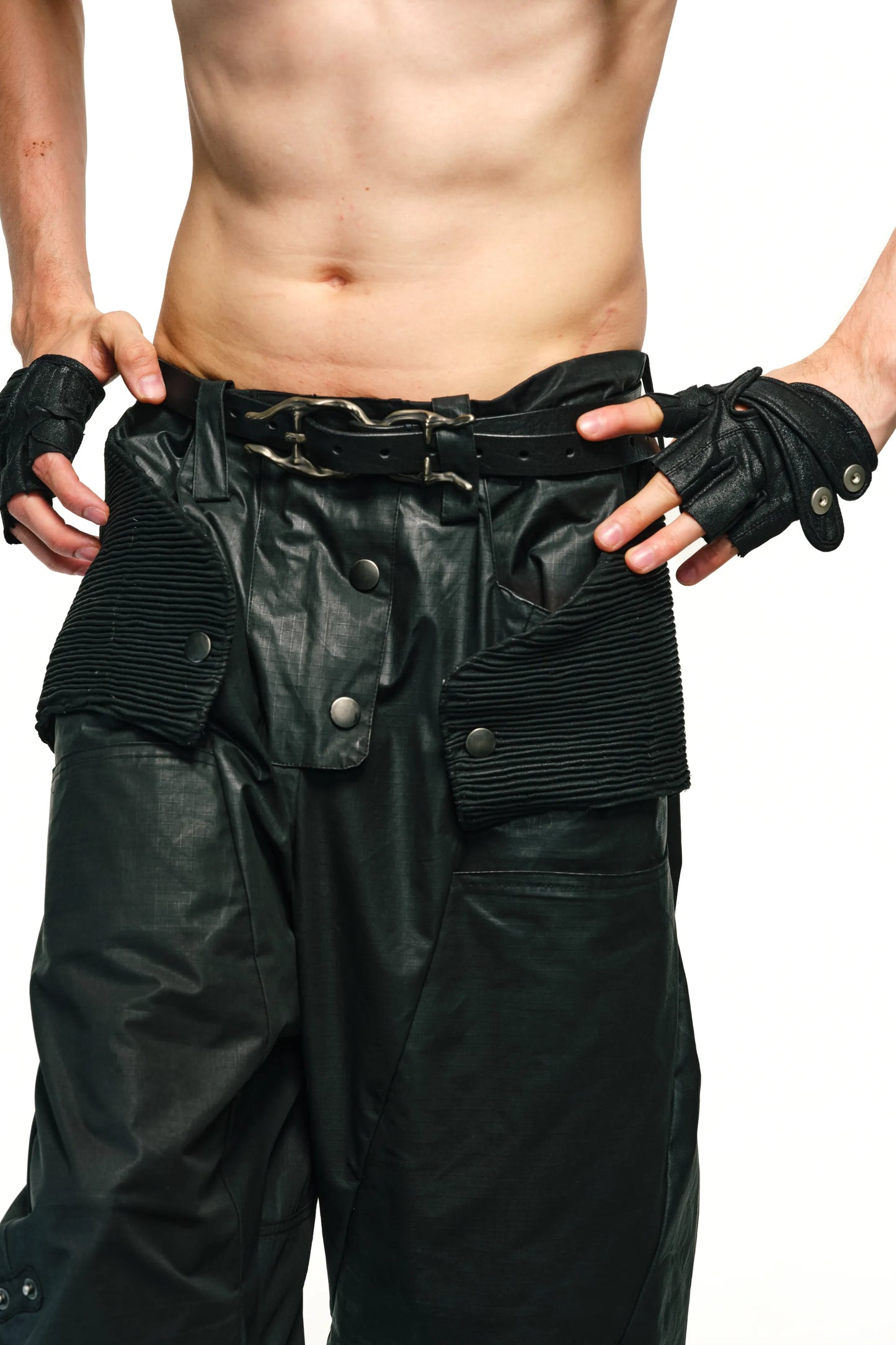Haunted Lambskin Half-Palm Gloves