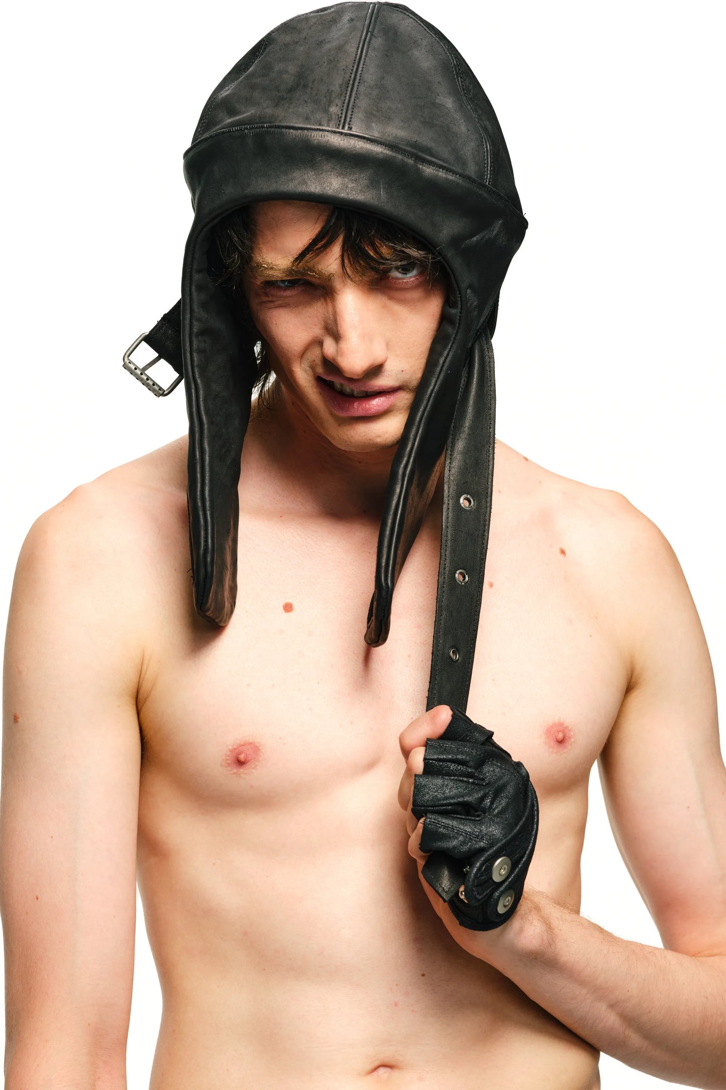 Haunted Lambskin Half-Palm Gloves